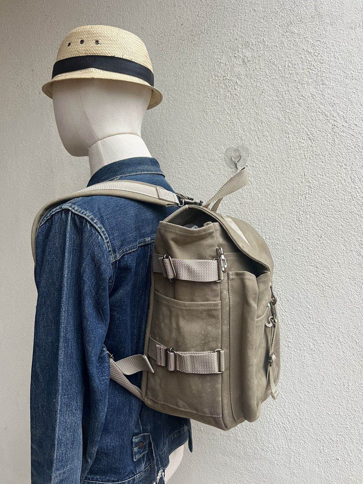 Vintage Van Nuys Japan Discolouration Cotton Canvas Backpack Bag Size ONE SIZE - 6 Thumbnail