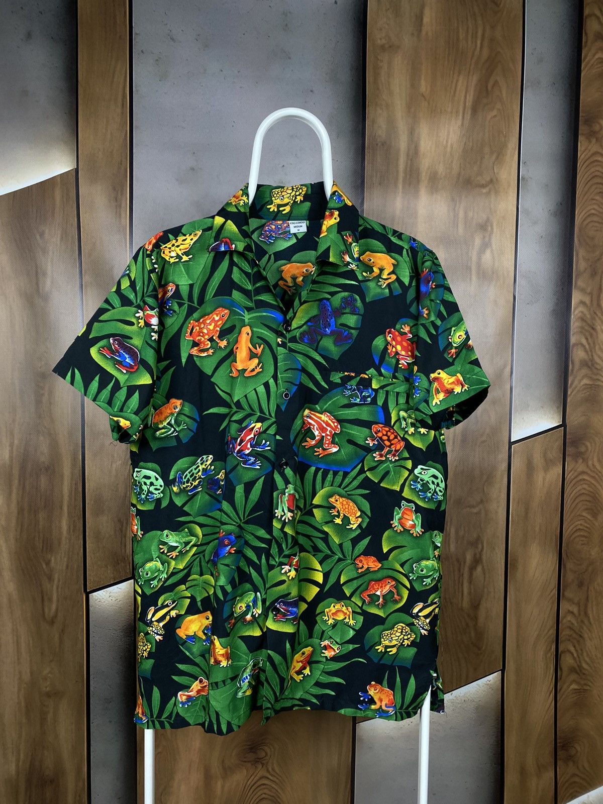 Vintage 🐸Vintage Shirt Short Sleeve Toads Hawaiian Overprint Tee🐸 Size US M / EU 48-50 / 2 - 1 Thumbnail