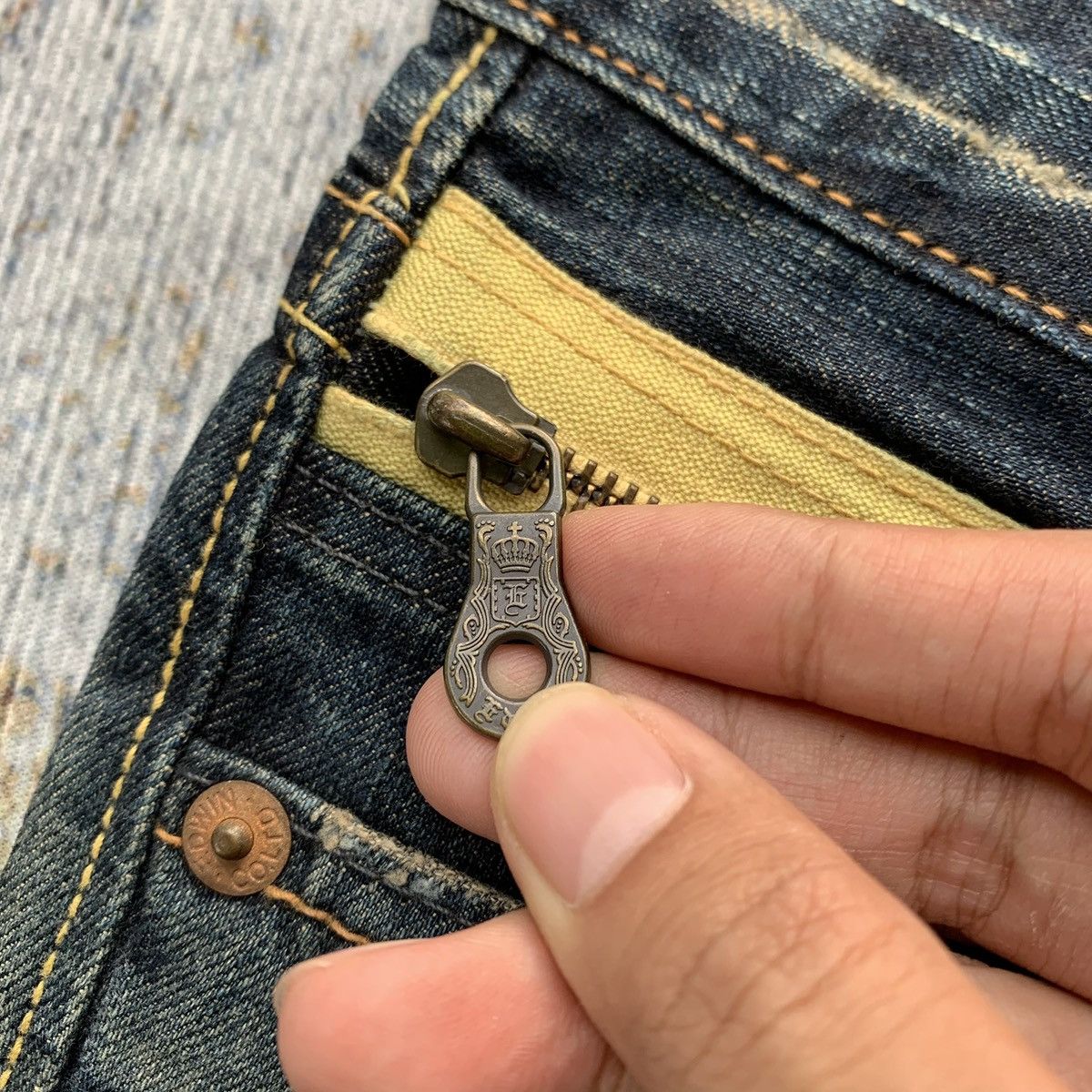 Vintage Rare Japanese Brand Edwin 503 MudWash Flared Jeans Size US 28 / EU 44 - 5 Thumbnail