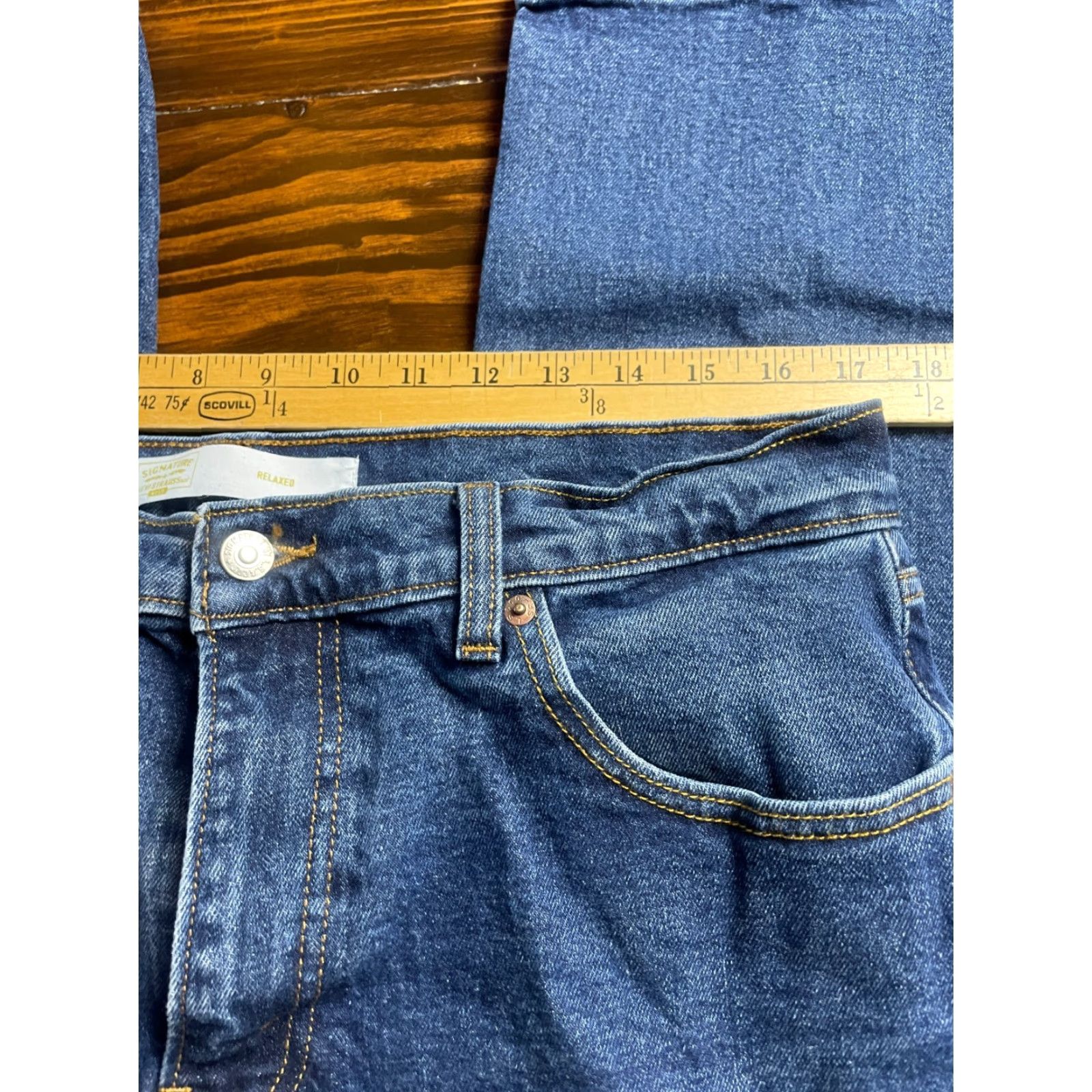 Levi's Levi Jeans Men's 34x29 Blue Denim Relaxed Straight Pockets Jeans Size US 34 / EU 50 - 4 Thumbnail
