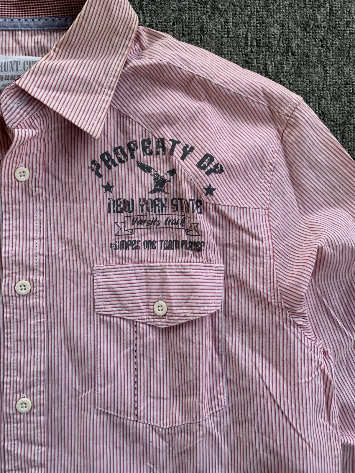 Japanese Brand Hunt City Gothic Button Shirt Soft Pink Stripe Tokyo Style Size US L / EU 52-54 / 3 - 2 Thumbnail