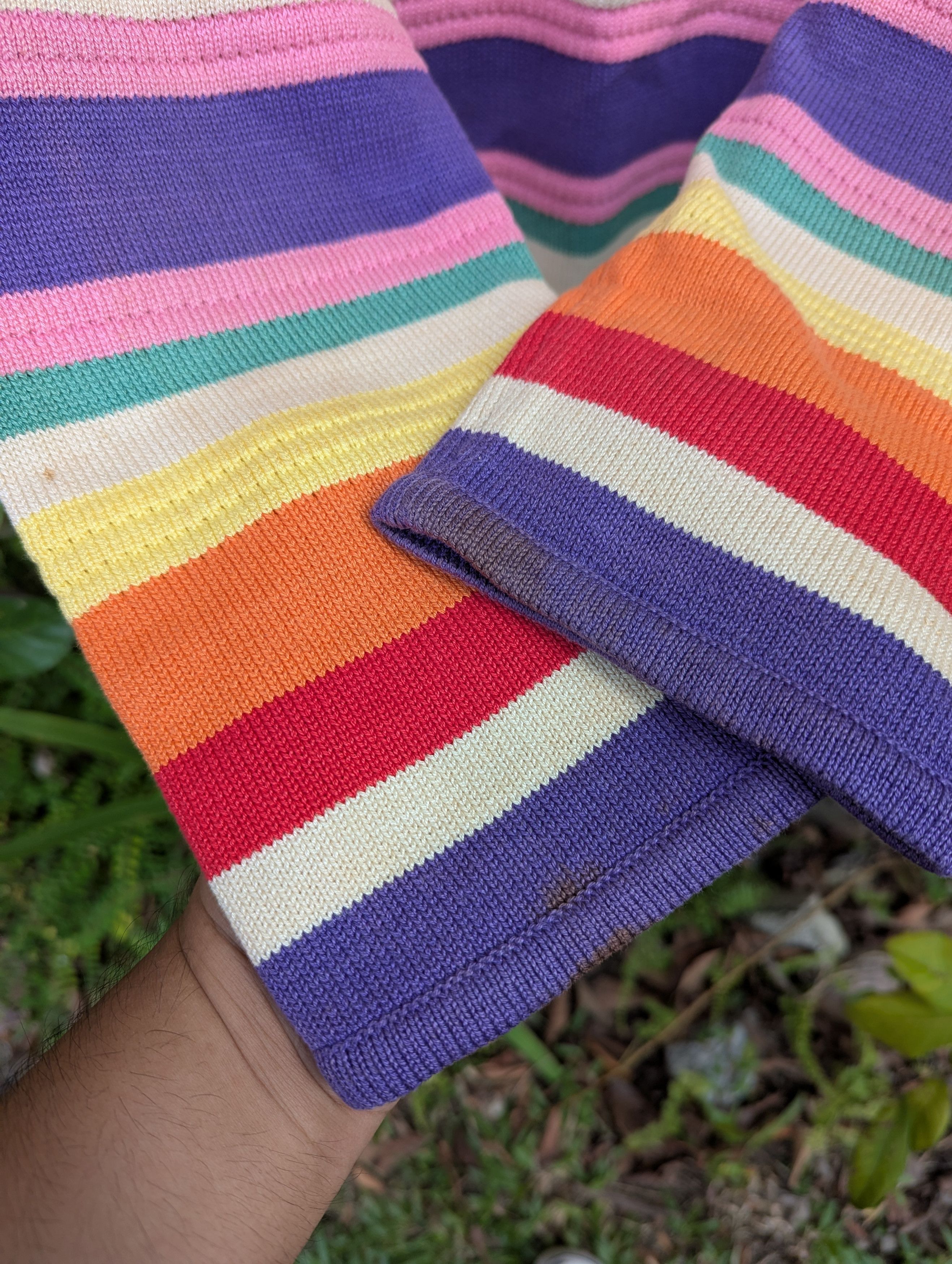 Valentino Valentino Rainbow Button Up Cardigan Sweater Size US L / EU 52-54 / 3 - 5 Thumbnail