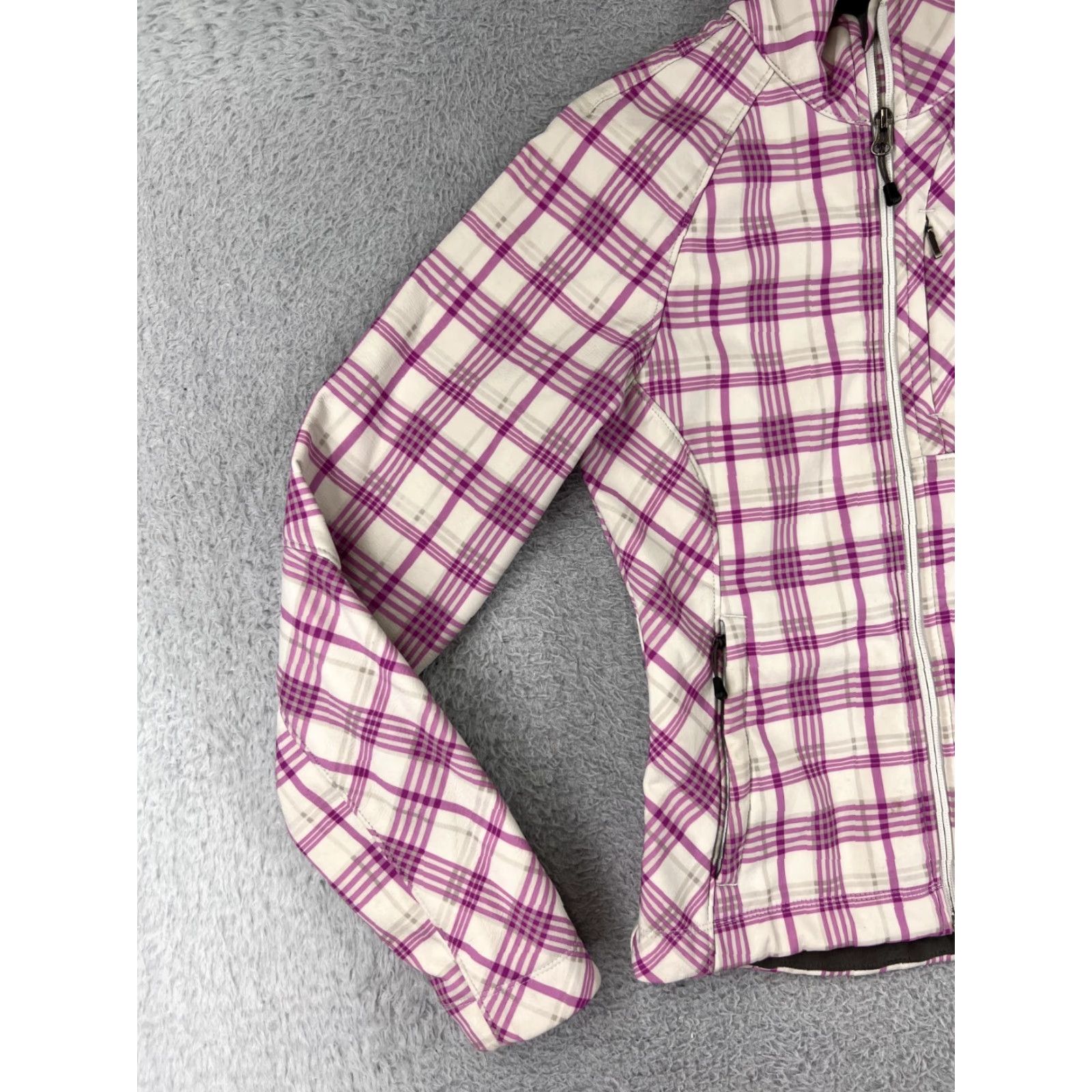 The North Face The North Face Jacket Womens XS Purple Plaid Fleece Lined Mock Neck Zip Open Front Casual Regular Fit Women’s Jacket Size XS / US 0-2 / IT 36-38 - 7 Thumbnail