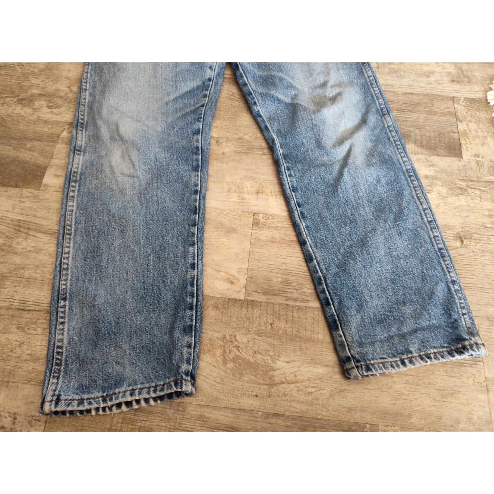 Wrangler VINTAGE Wrangler Men's Jeans 36x30 Straight Fit Faded Distressed Cotton Denim 90s Cowgirl Grunge USA Size US 36 / EU 52 - 2 Thumbnail