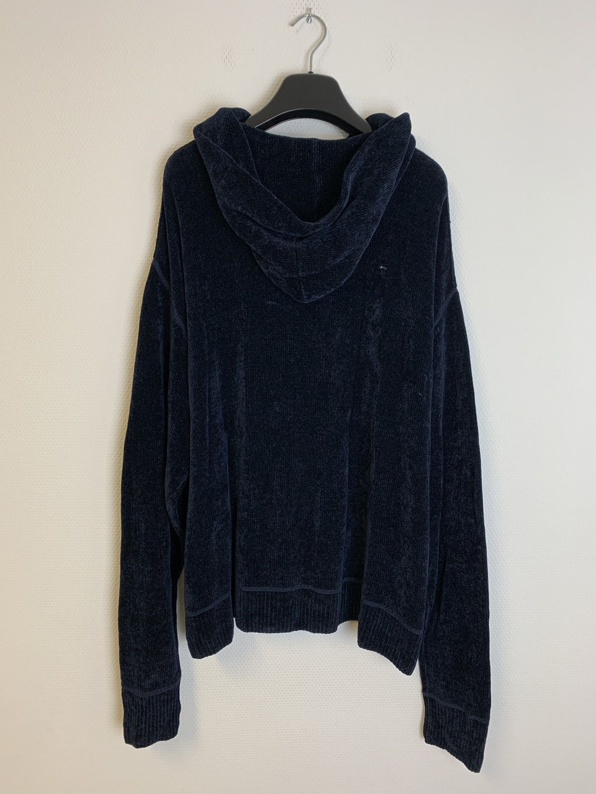 Acne Studios FW2020 sample velvet knit hoodie navy blue Size US XL / EU 56 / 4 - 2 Thumbnail