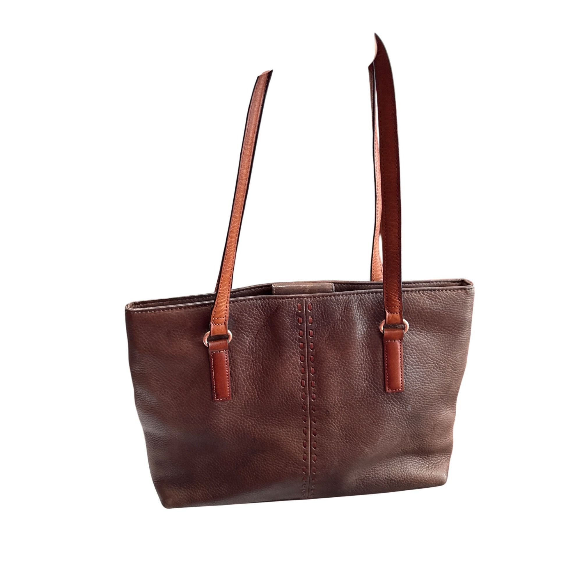 Fossil Fossil Womans Vintage Brown Leather Shoulder Handbag SKU 865 Size ONE SIZE - 19 Thumbnail