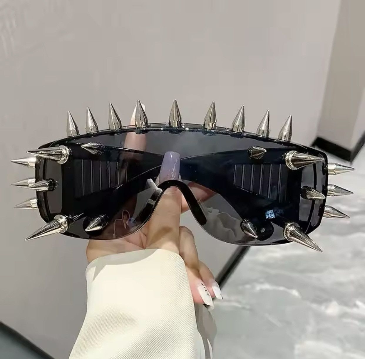 Electric Visual × Japanese Brand Punk Rock Skinner Spike Glasses Shade Size ONE SIZE - 2 Thumbnail