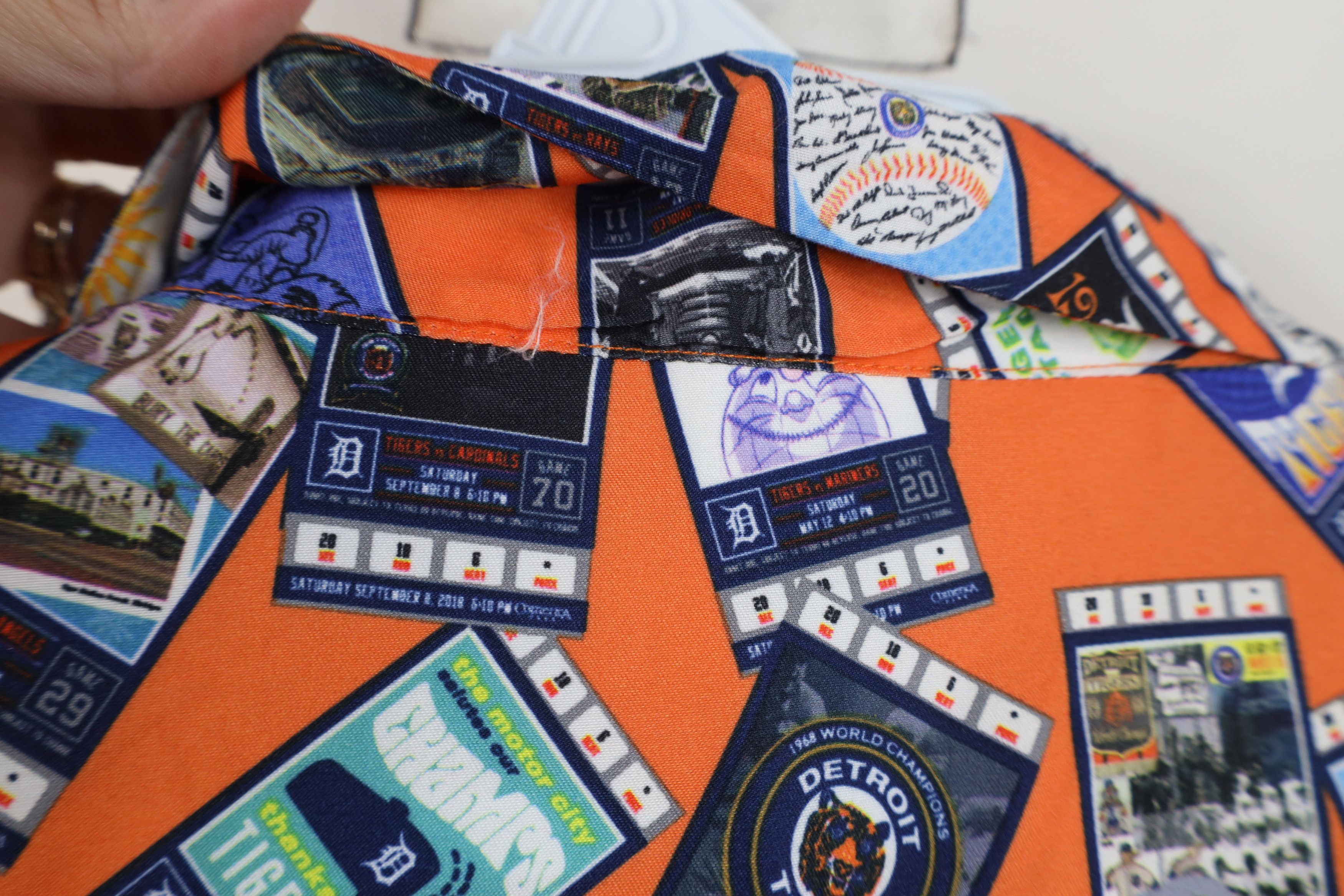 Vintage Vintage Baseball All Over Print Camp Collar Button Shirt Size US XXL / EU 58 / 5 - 8 Thumbnail