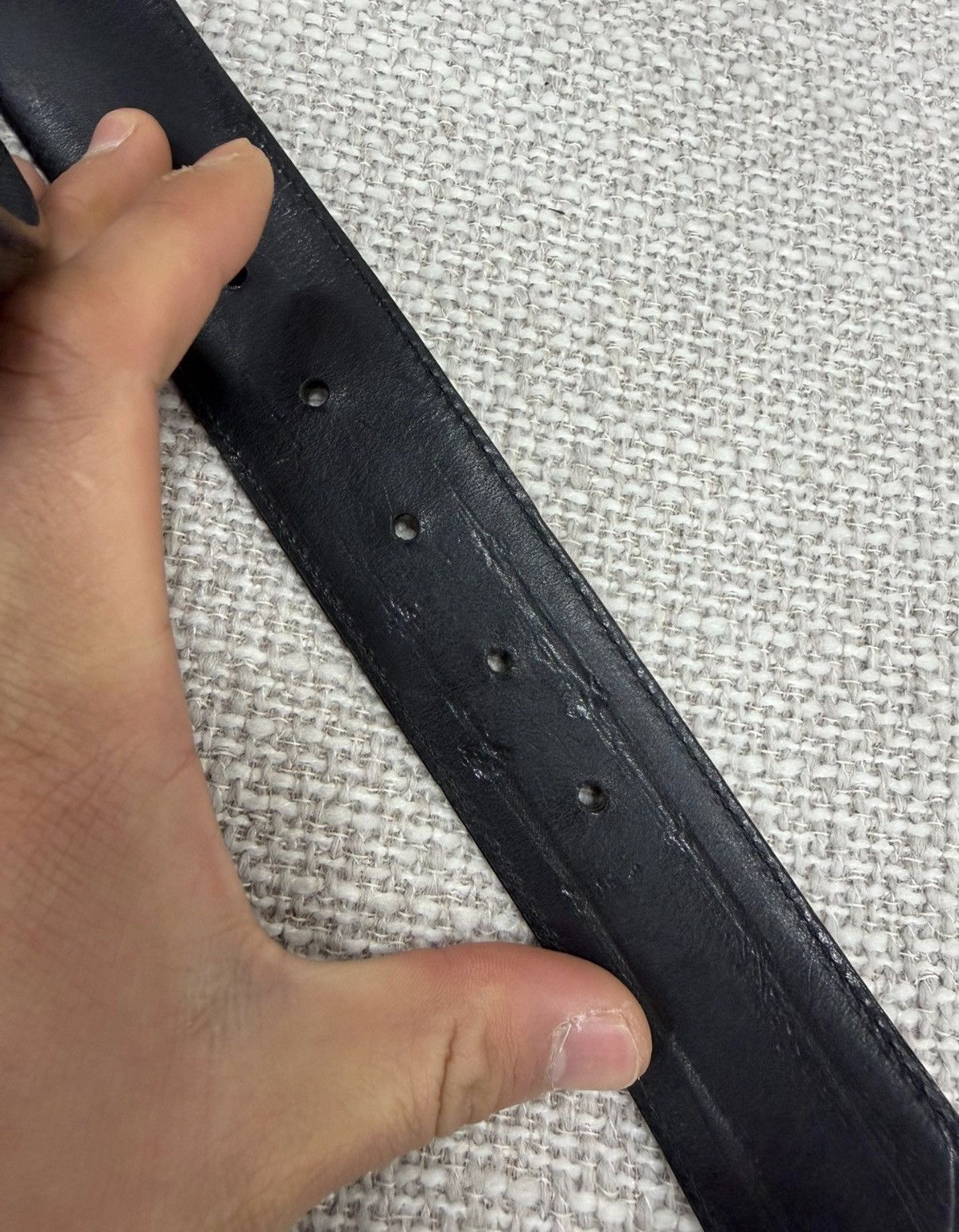 Chrome Hearts Size 30 Chrome Hearts Plain Black Leather Belt Size ONE SIZE - 6 Thumbnail