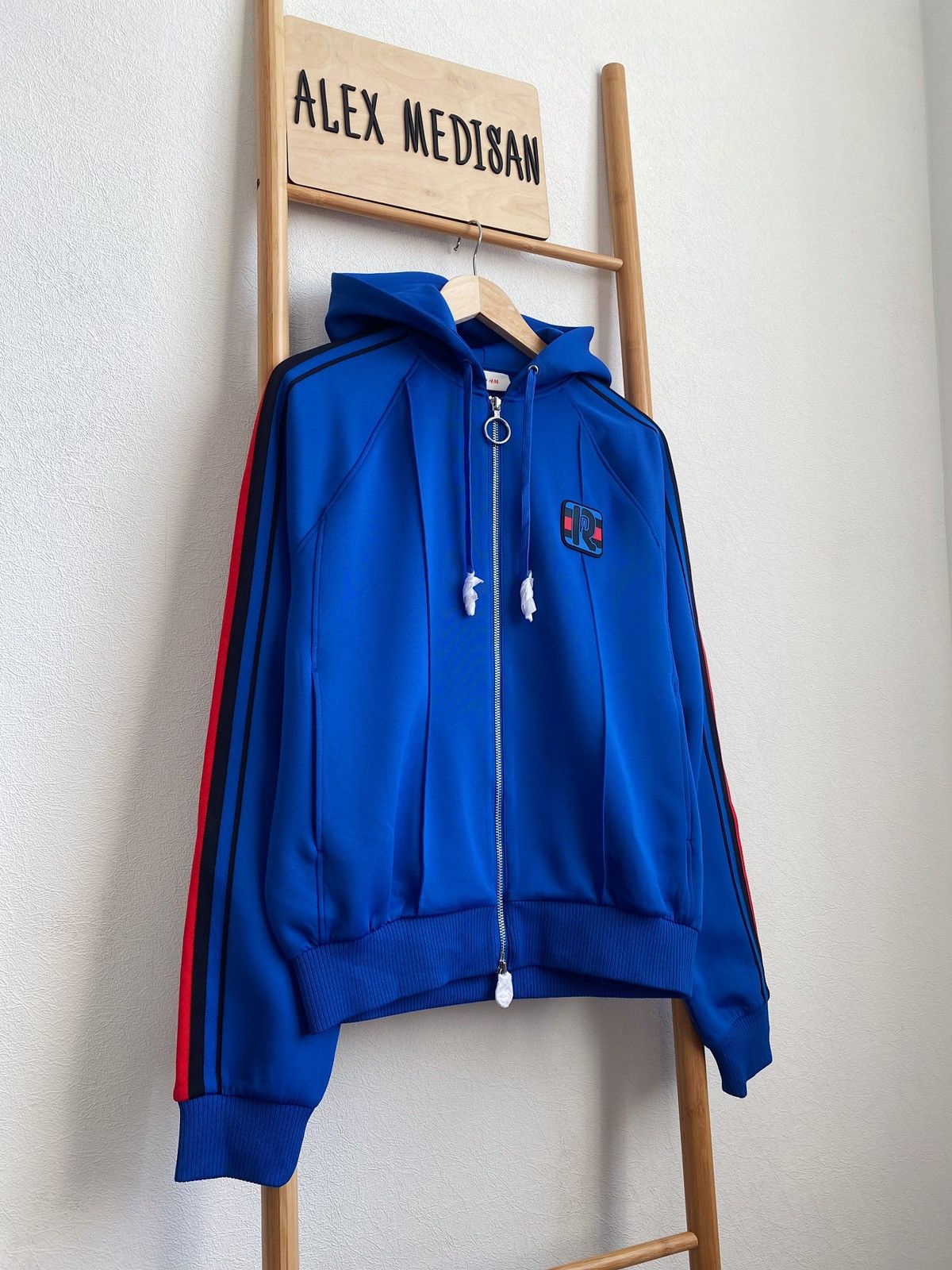 H&M × Paco Rabanne New Rabanne x H&M Unisex Blue Full Zip Hooded Tracksuit Size M / US 6-8 / IT 42-44 - 4 Thumbnail