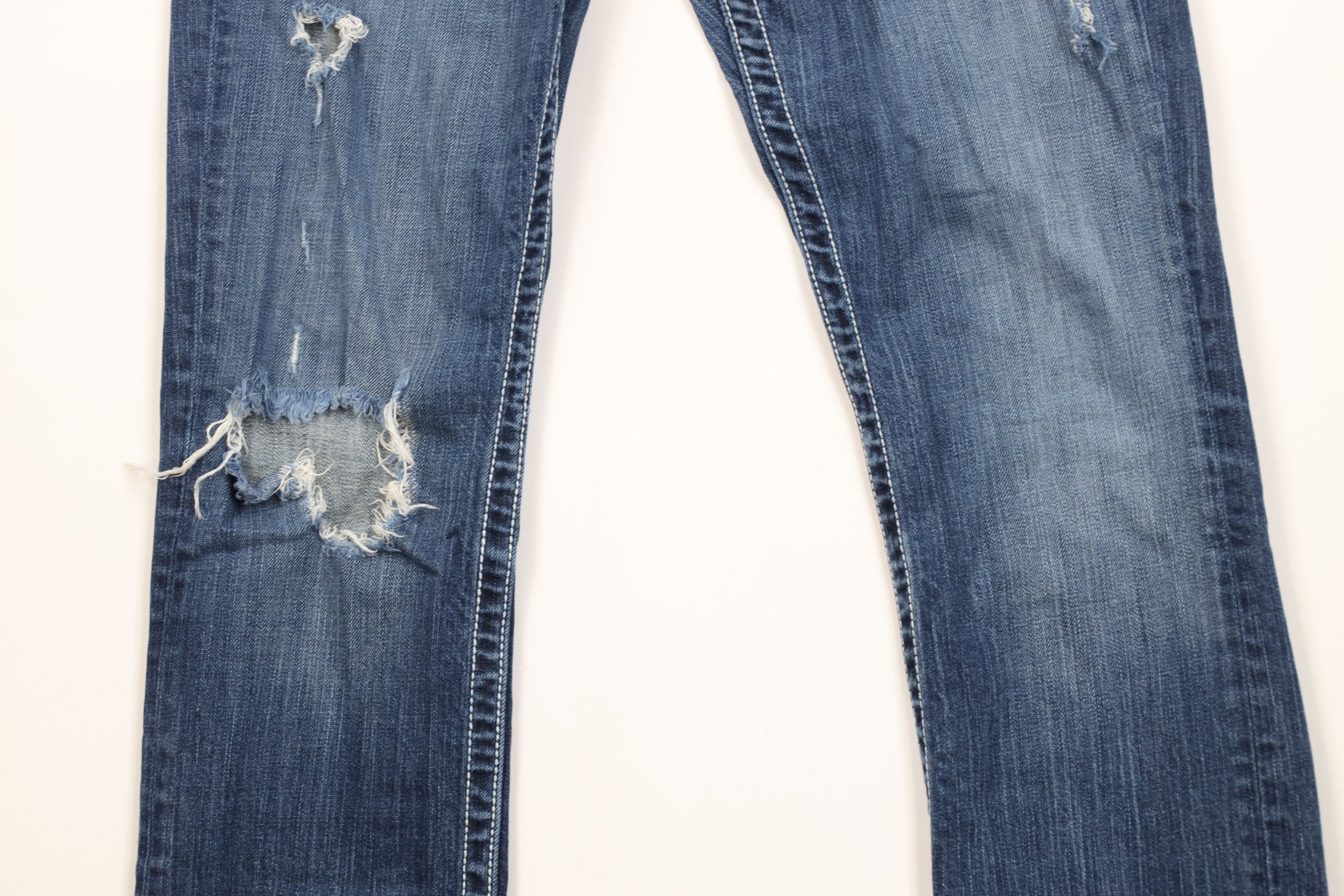 Vintage Buckle BKE Thick Stitch Stretch Payton Straight Leg Jeans Size 28" / US 6 / IT 42 - 3 Thumbnail