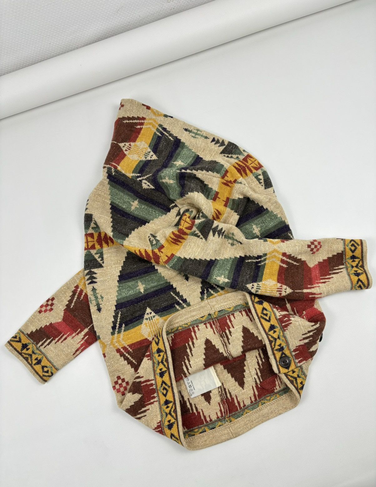 Denim & Supply Ralph Lauren × Polo Ralph Lauren × Ralph Lauren RARE Aztec Navajo Southwestern Shawl Tribal Cardigan Sweater Jacket Jumper Size S / US 4 / IT 40 - 3 Thumbnail
