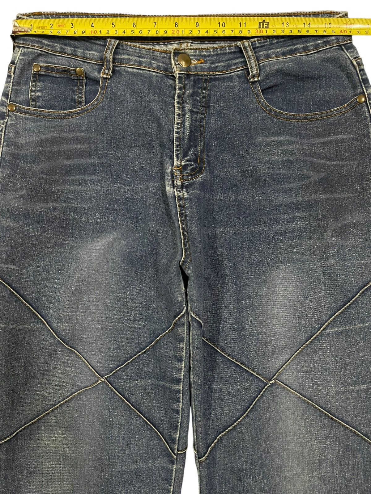 Hysteric Glamour Vintage Japanese Brand Faded Wash Patch Line Style Jeans Size US 31 - 10 Thumbnail