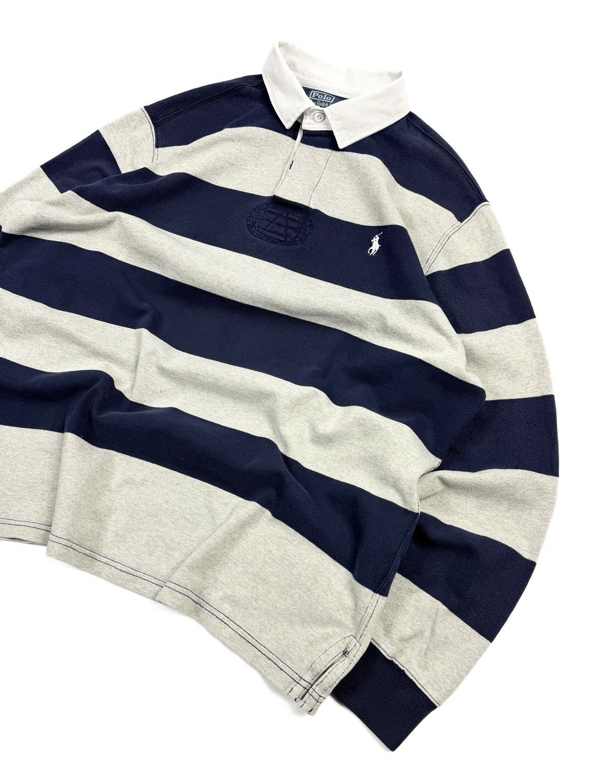 Polo Ralph Lauren Y2K Ralph Lauren Vintage Rugby Striped Long Sleeve Shirt Size US XL / EU 56 / 4 - 4 Thumbnail