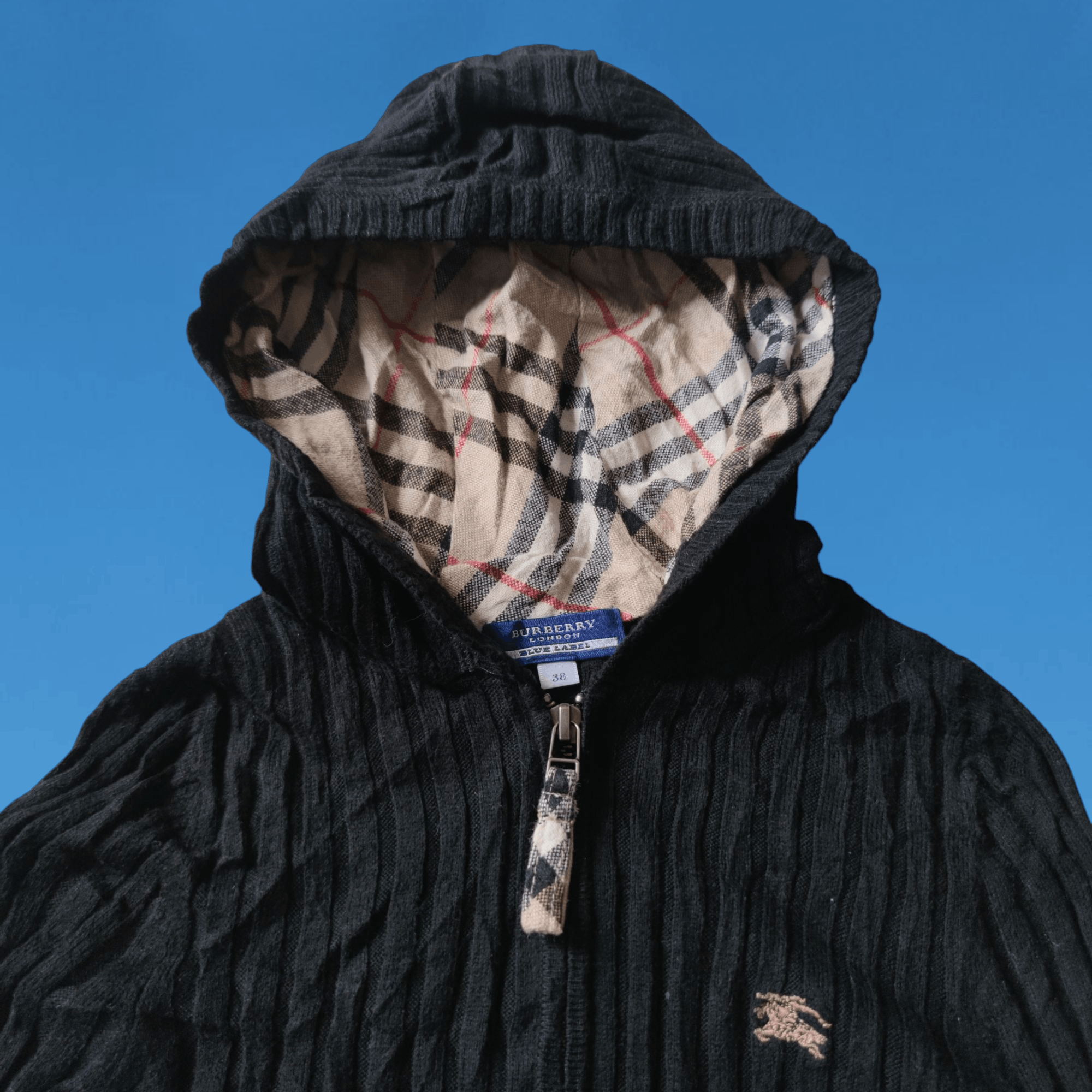 Burberry Burberry Blue Label Knit Zip Hoodie Novacheck Size M / US 6-8 / IT 42-44 - 3 Thumbnail