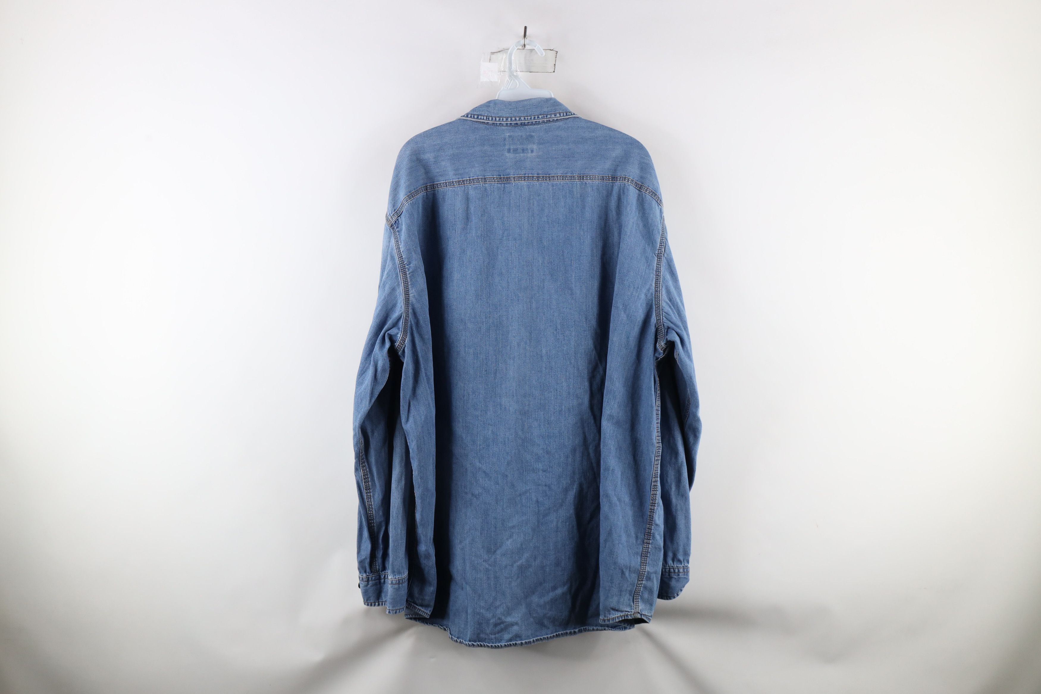 L.L. Bean × Vintage Vintage LL Bean Double Pocket Denim Jean Button Shirt Blue Size US XL / EU 56 / 4 - 12 Thumbnail