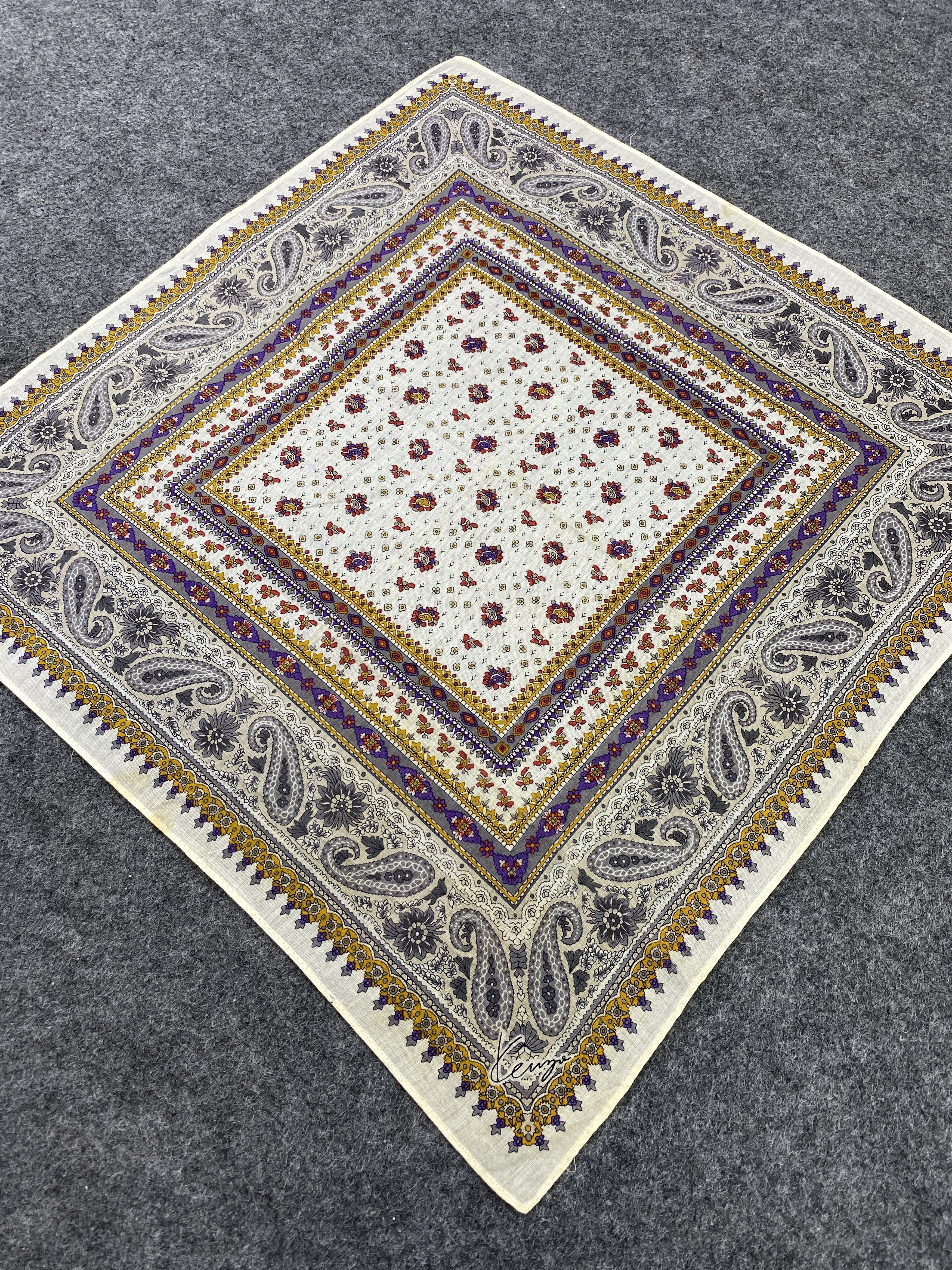 Japanese Brand × Kenzo Kenzo Handkerchief / Bandana / Neckerchief / Headscarf-B220 Size ONE SIZE - 4 Thumbnail