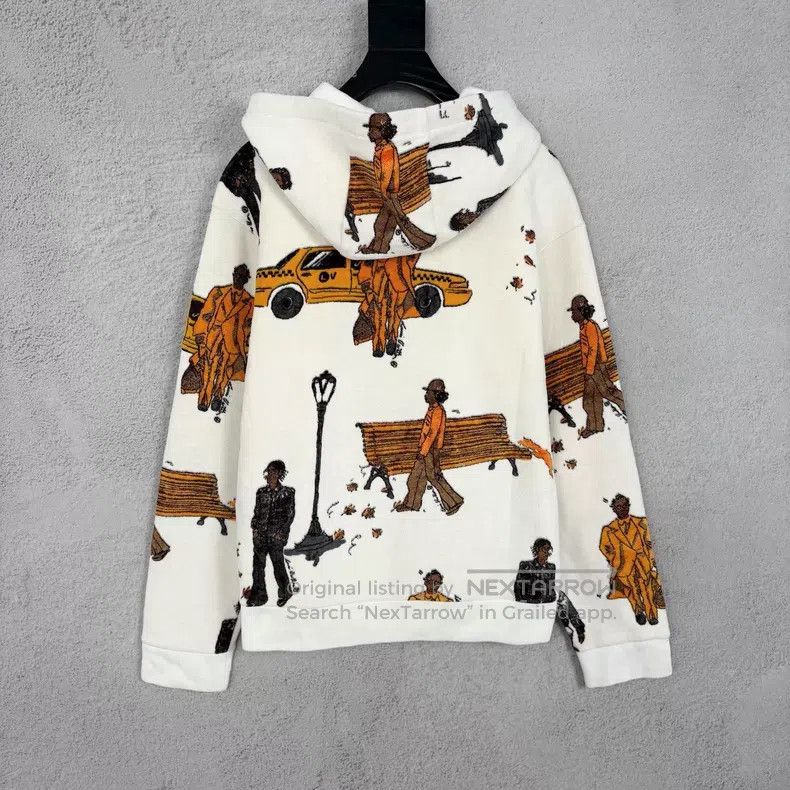 Louis Vuitton Louis Vuitton White Cartoon Pedestrian Flocked Hoodie Size US M / EU 48-50 / 2 - 2 Thumbnail