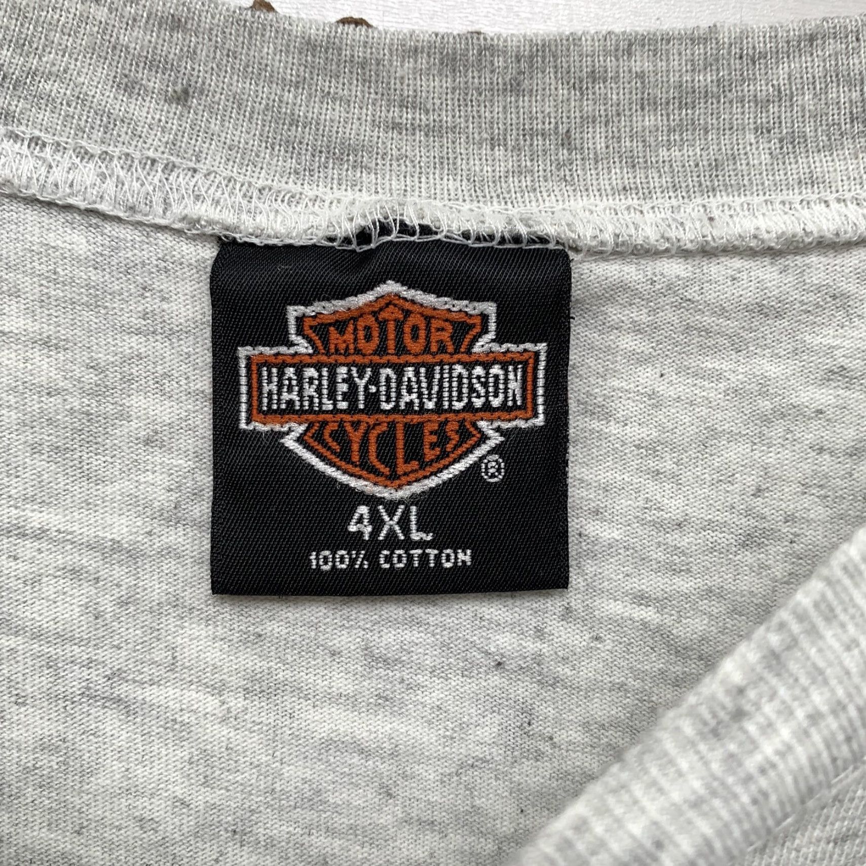 Harley Davidson VINTAGE Harley-Davidson Motorcycle T-Shirt Gray 4XL Graphic Print Crew Neck Short Sleeve Mens Size US XXL / EU 58 / 5 - 3 Thumbnail
