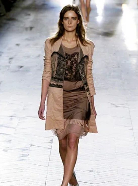 Dior Christian Dior 2006 Runway Optical Corset Lace Trompe jacket Size M / US 6-8 / IT 42-44 - 2 Thumbnail