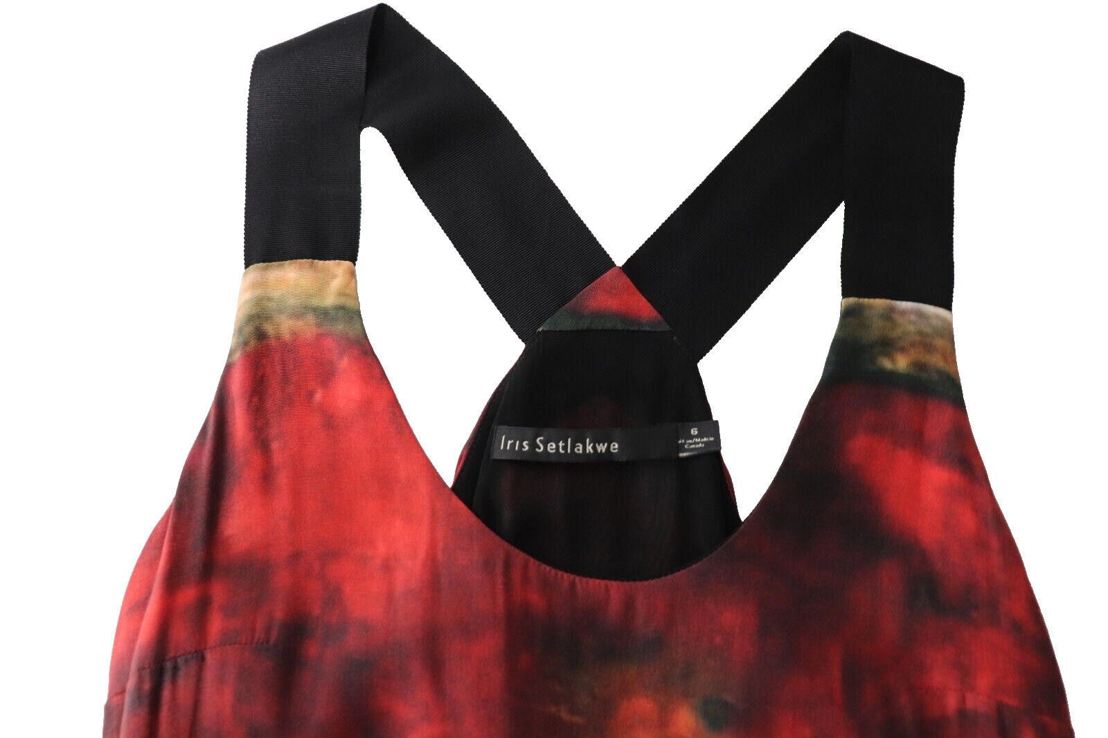 Inis Meain Iris Setlakwe Womens US6 Red Black Shift Tank Dress Tie Dye Size M / US 6-8 / IT 42-44 - 9 Thumbnail