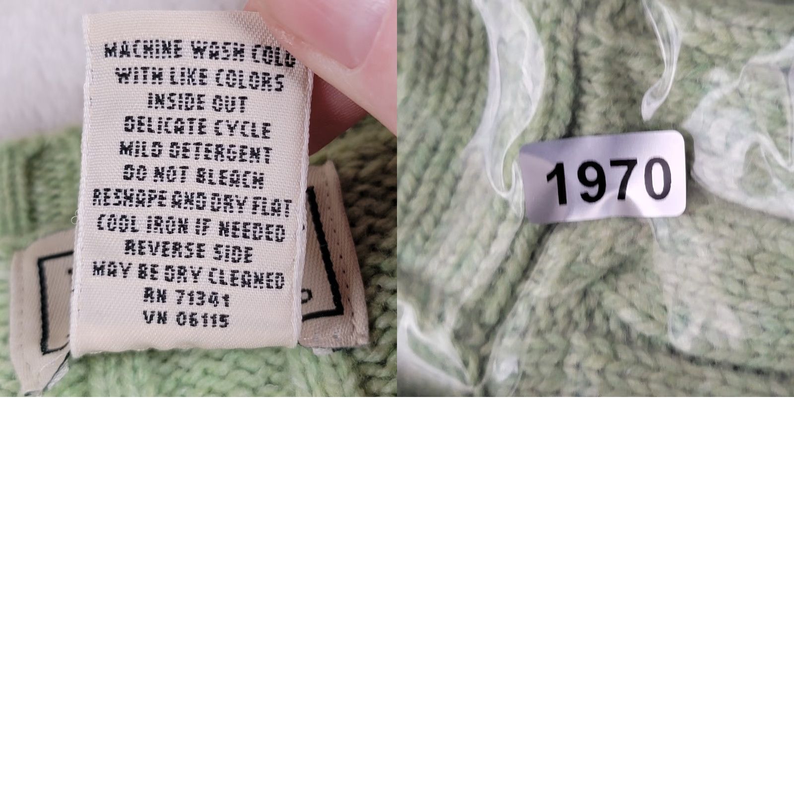 Vintage VINTAGE L.L.Bean Sweater Cable-Knit Wool Green XL Crew Neck Pullover Men Wool Blend EUC Size US L / EU 52-54 / 3 - 9 Thumbnail