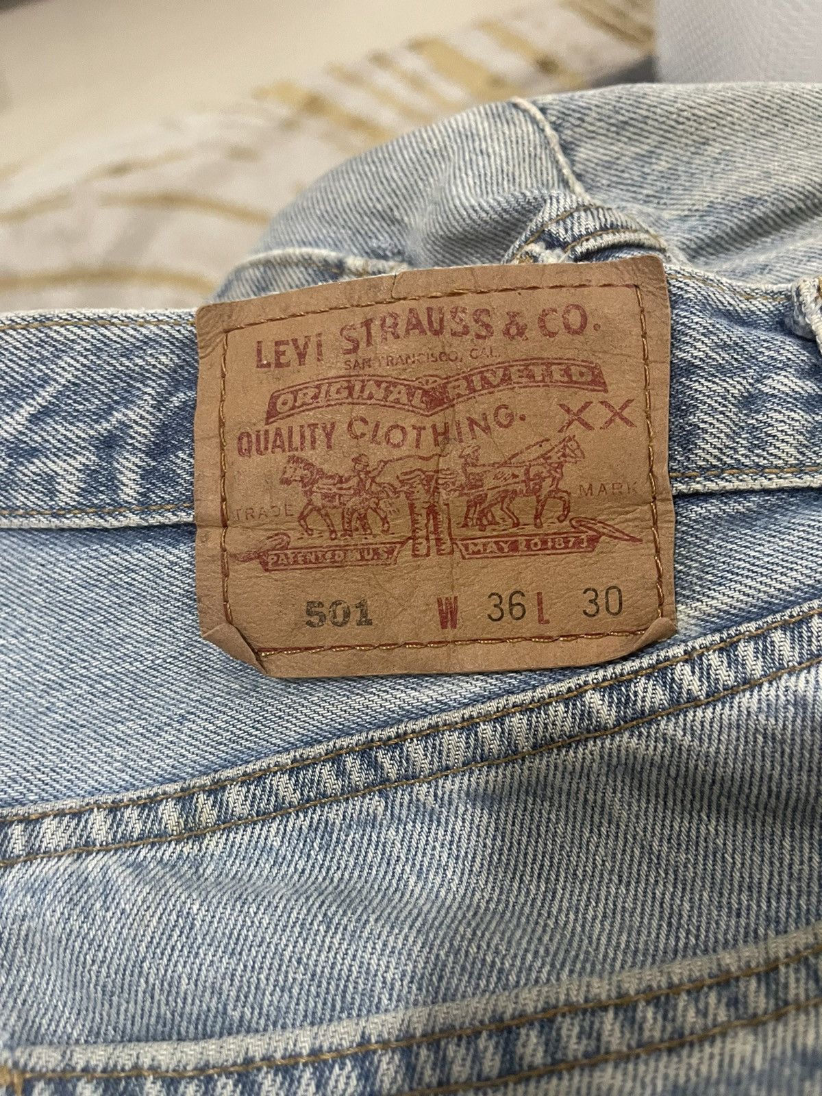 Levi's Vintage Clothing ❌SUMMER SALE❌VINTAGE LEVI’S DISTRESSED JEANS KURT COBAIN Size US 36 / EU 52 - 8 Thumbnail