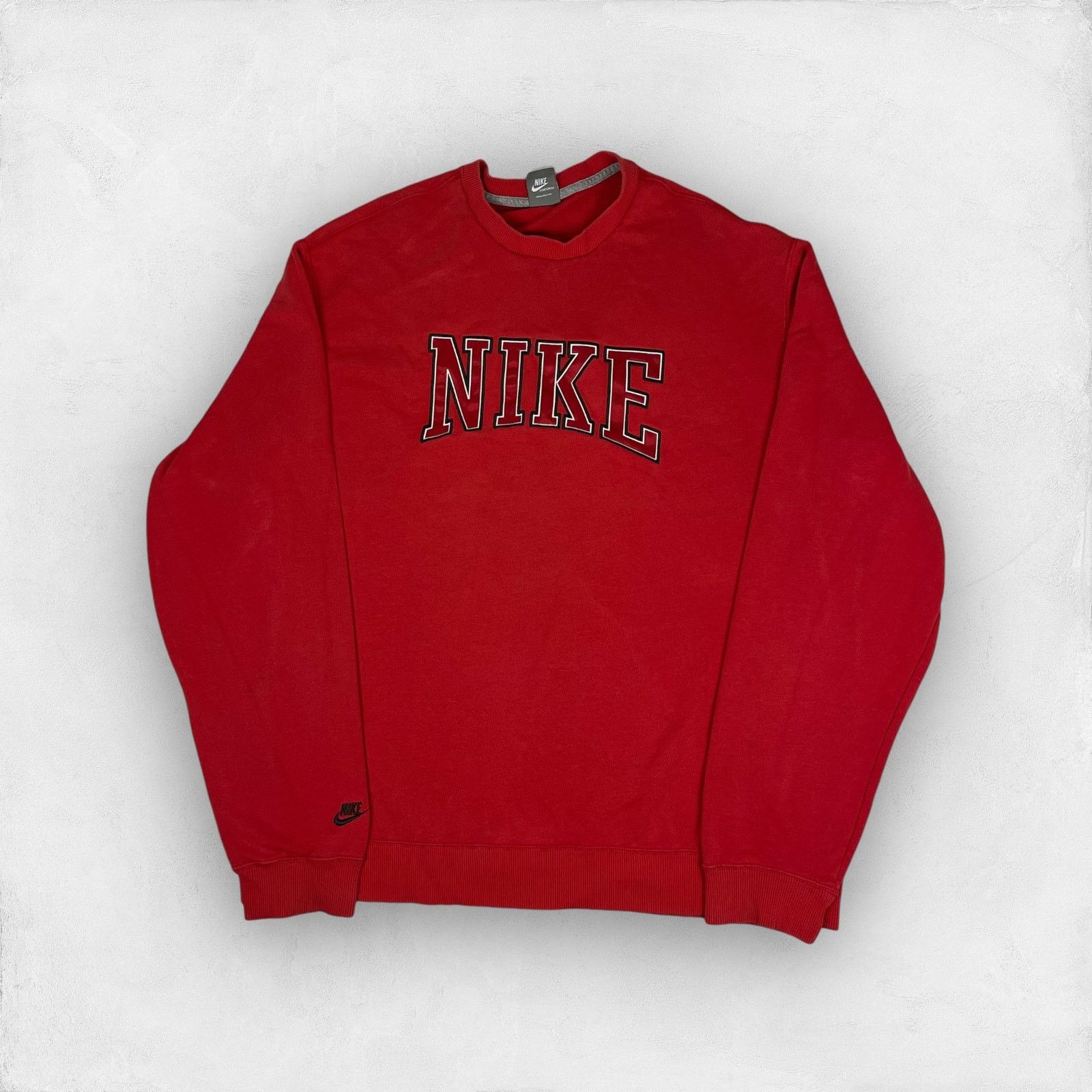 Nike Sportswear Men's Red Spellout Swoosh Sweatshirt 2XL