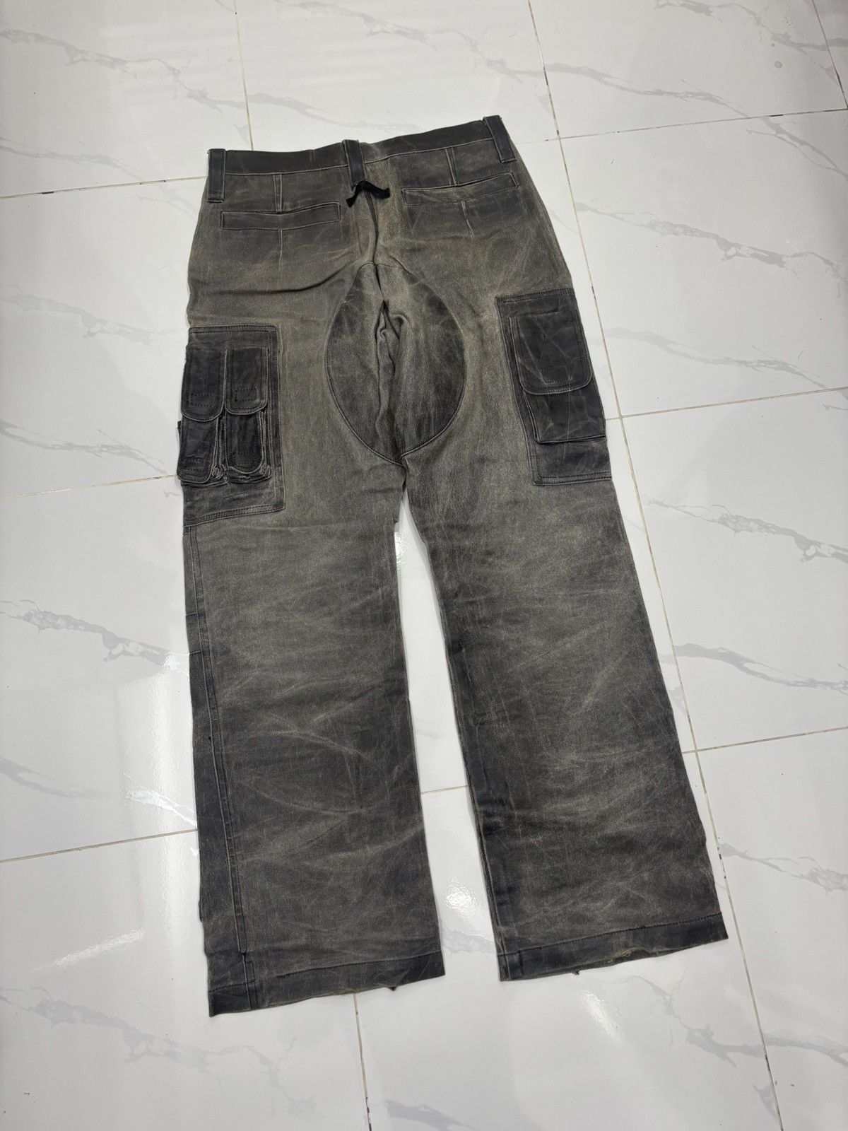 Gaultier Homme Objet × Jean Paul Gaultier × Vintage Iconic Jean Paul Gaultier Wax Tactical Multi Pocket Jeans Size US 32 / EU 48 - 6 Thumbnail