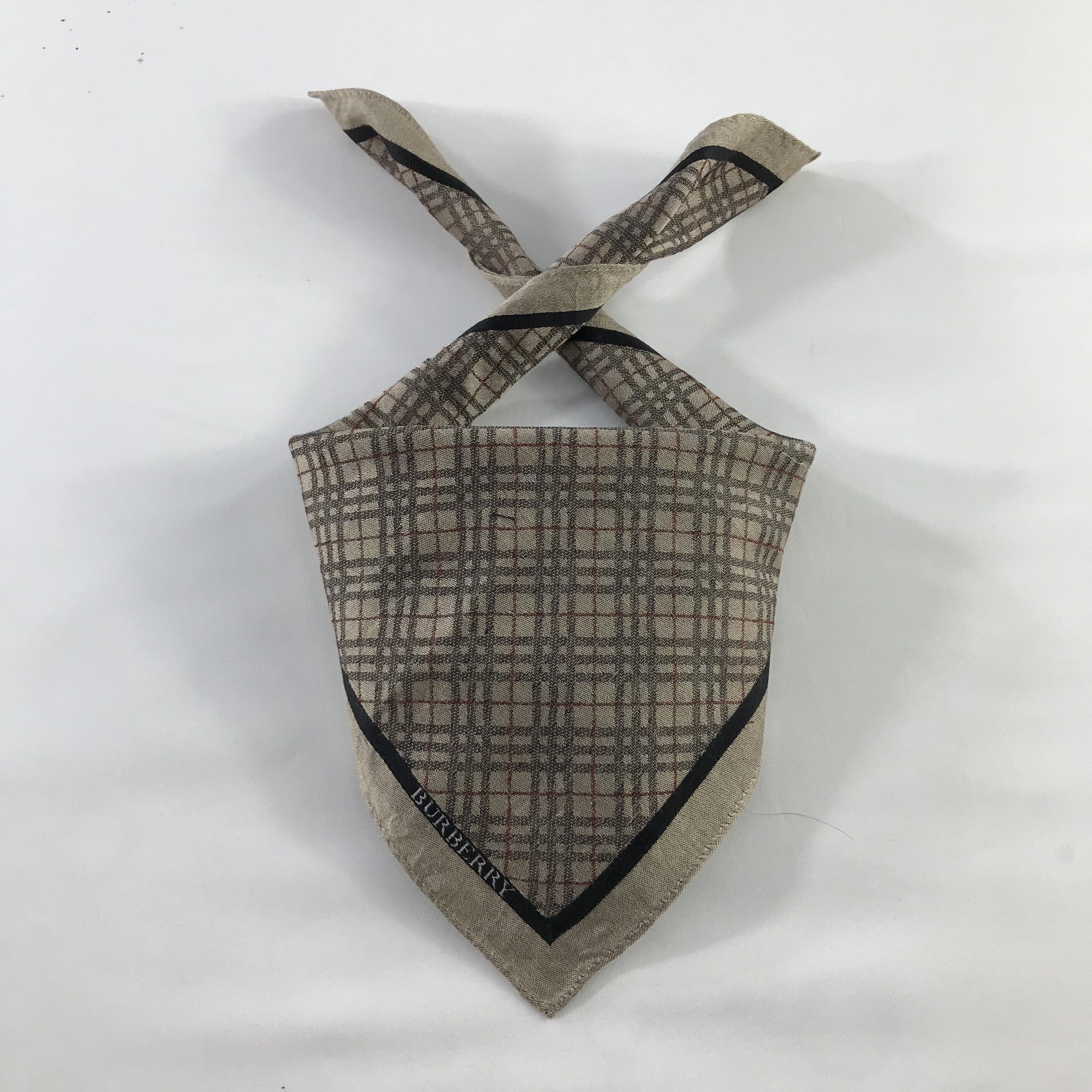 Burberry × Vintage Burberry Bandana / Handkerchief / Neckerchief - S470 Size ONE SIZE - 3 Thumbnail
