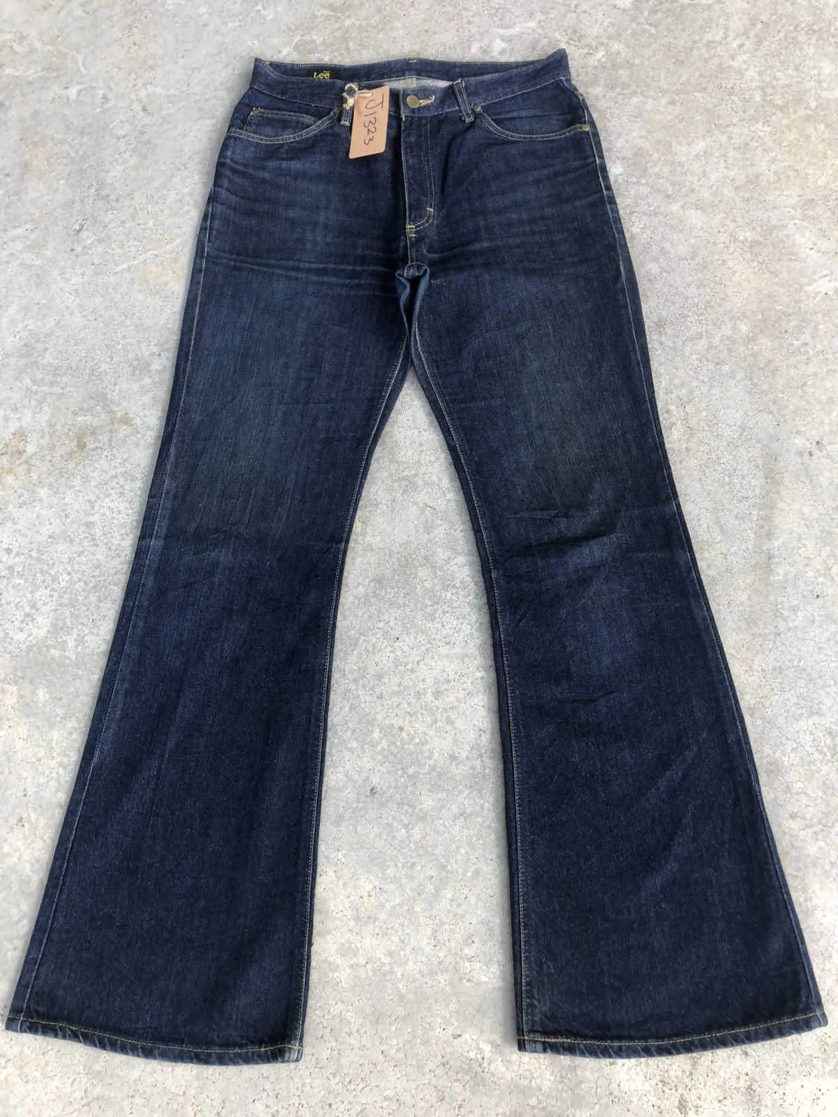 If Six Was Nine Japanese Lee Flared Jeans Distressed Denim Size US 32 / EU 48 - 2 Thumbnail