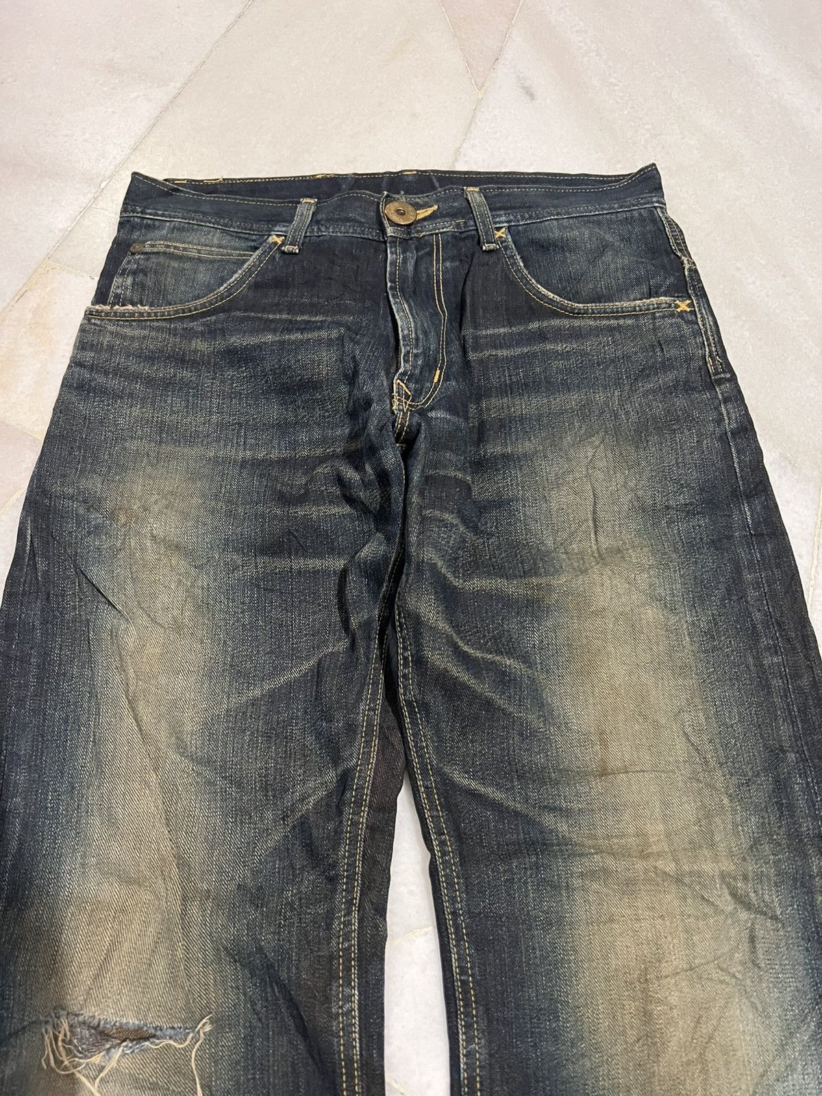 Hysteric Glamour × If Six Was Nine × Lee 🌈Baggy 90’s Lee Cowboy Distress Mud Wash Jeans Size US 33 - 4 Thumbnail