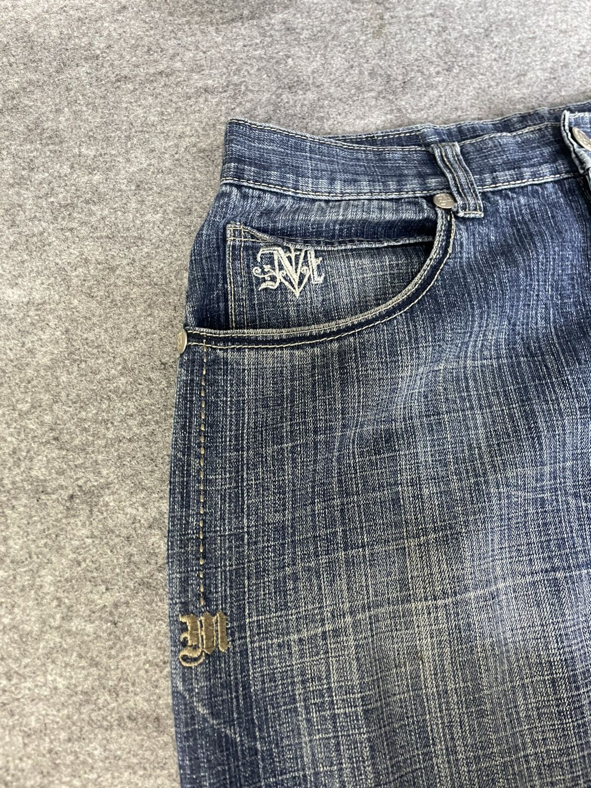 Makaveli × Vintage MAKAVELI TUPAC SHAKUR M Baggy Pants Blue Washed Size US 34 / EU 50 - 6 Thumbnail