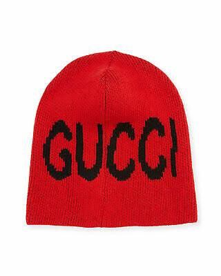 image of Gucci Bat Wool And Alpaca Blend Beanie - Size Os in Red, Men's