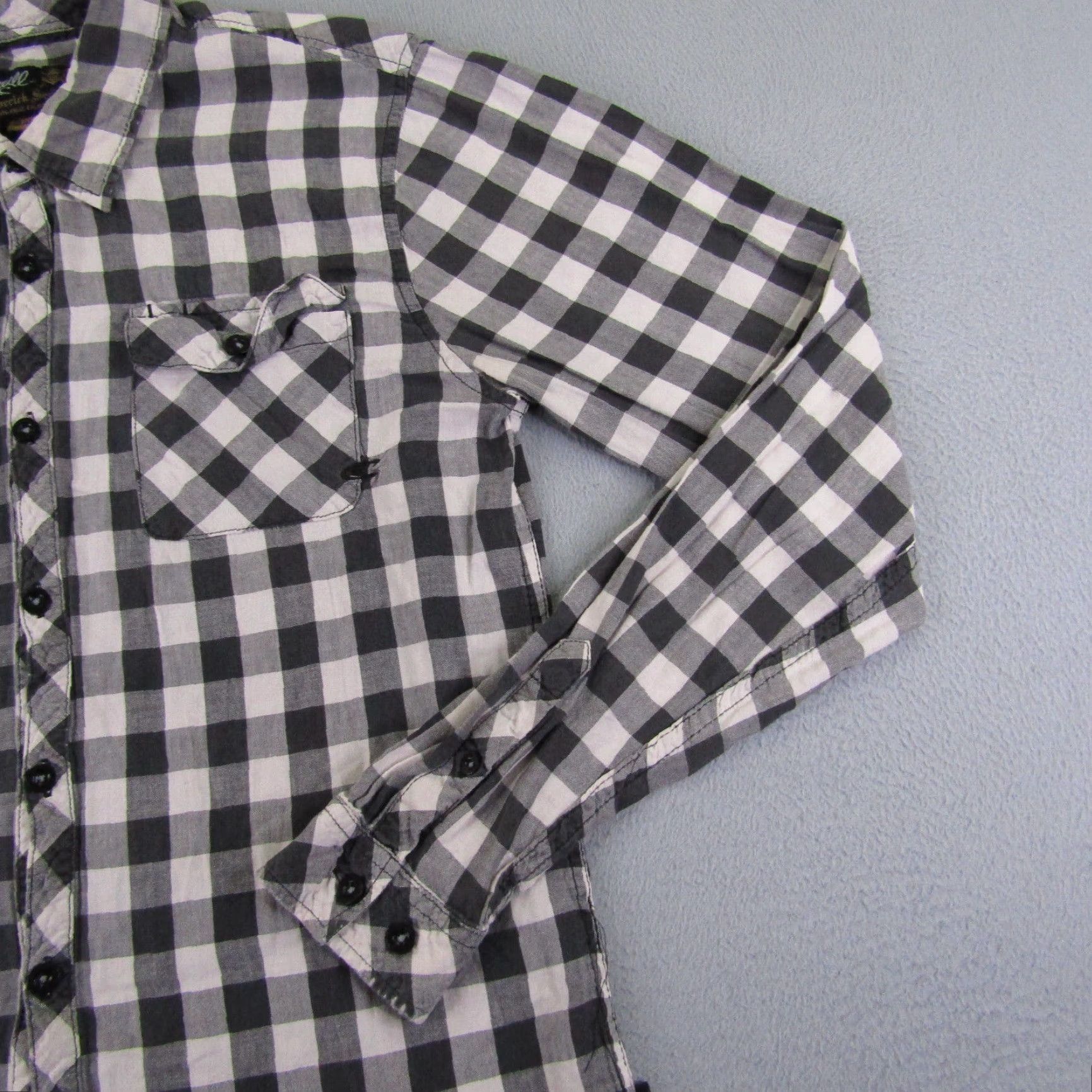 O'Neill VINTAGE O'Neill Flannel Shirt Mens Medium Gray White Plaid Button-Up Maverick Series Casual Outdoor Size US M / EU 48-50 / 2 - 2 Thumbnail