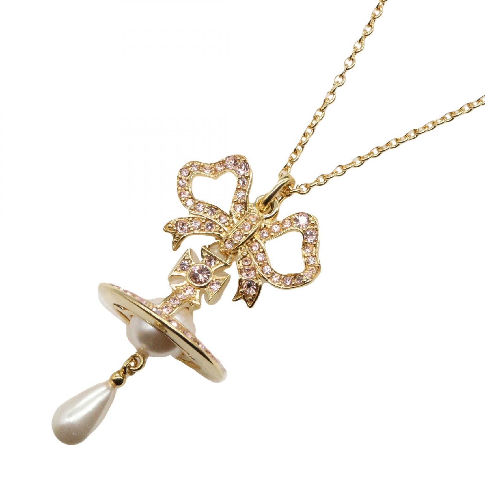 Vivienne Westwood Vivienne Westwood Vivienne Westwood Rigoberta Pearl Pendant Necklace Metal Necklace 630203HG/02R968 DUTY FREE for USA Size ONE SIZE - 1 Thumbnail
