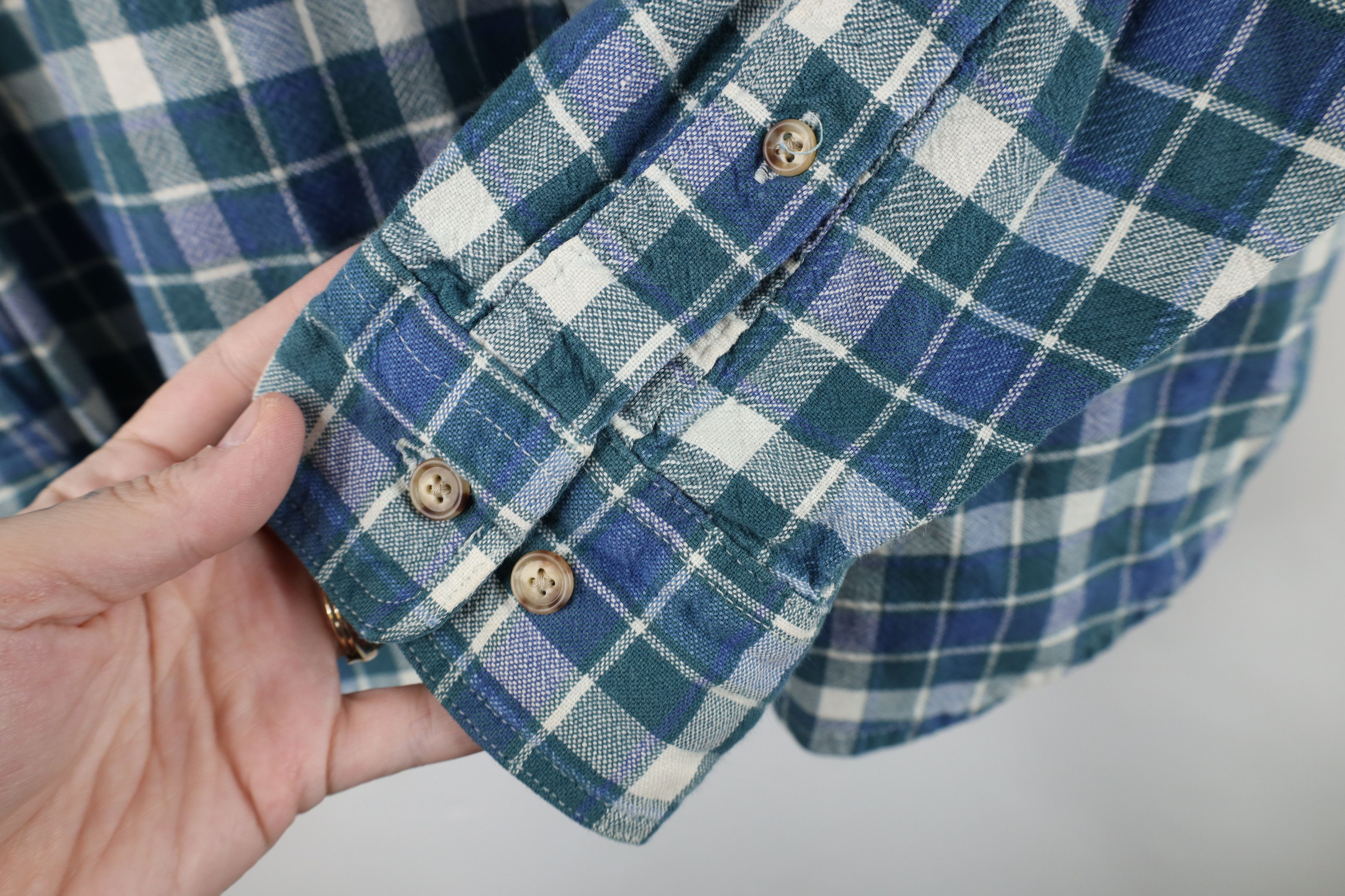 Eddie Bauer Vintage 90s Eddie Bauer Weave Button Down Shirt Plaid USA Size US L / EU 52-54 / 3 - 4 Thumbnail