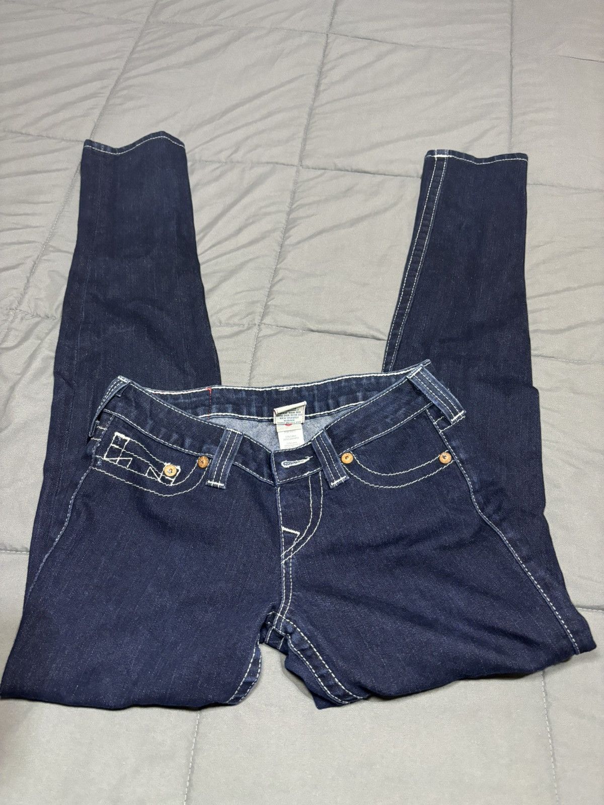 True Religion True Religion Size 27 Geno Relaxed Slim Jeans Blue denim Size 27" / US 4 / IT 40 - 1 Thumbnail
