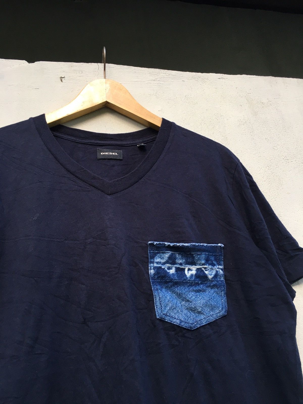Diesel Diesel Pocket Denim Vneck Tee Size US S / EU 44-46 / 1 - 2 Thumbnail