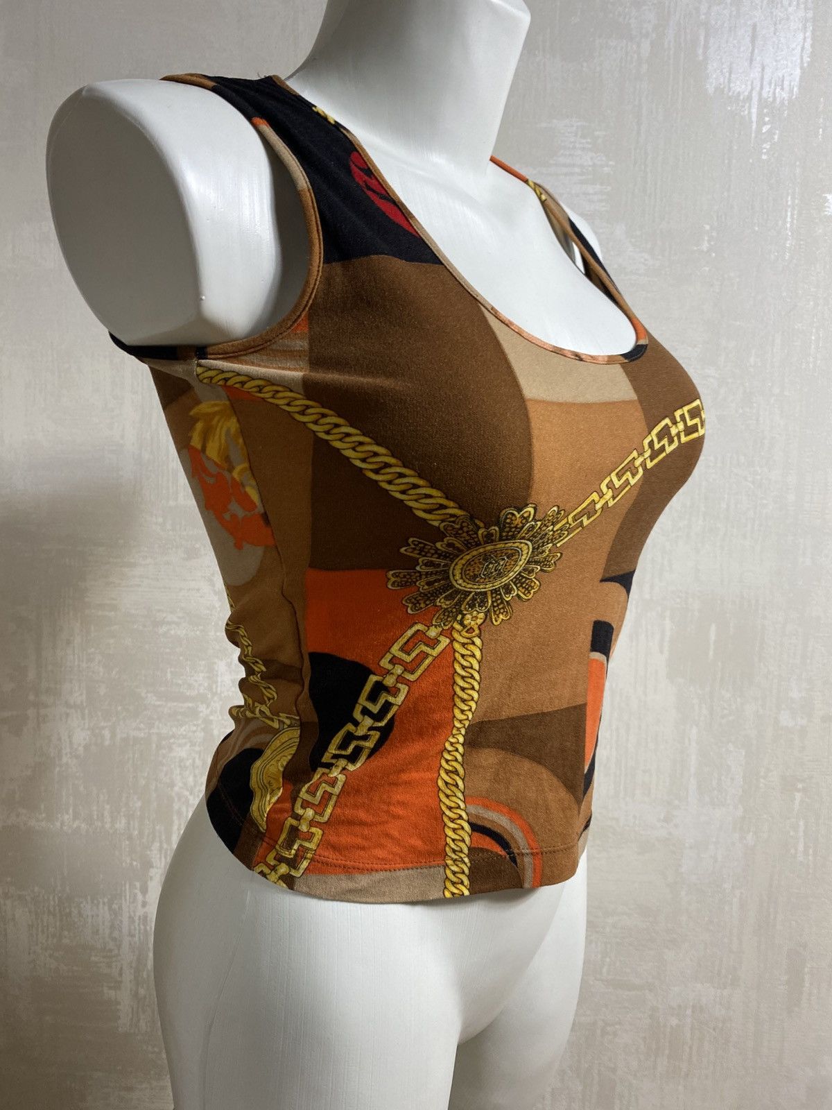 Versace Jeans Couture Versace Jeans Couture Archive Medusa Chain Print Top Size XS Size XS / US 0-2 / IT 36-38 - 8 Thumbnail