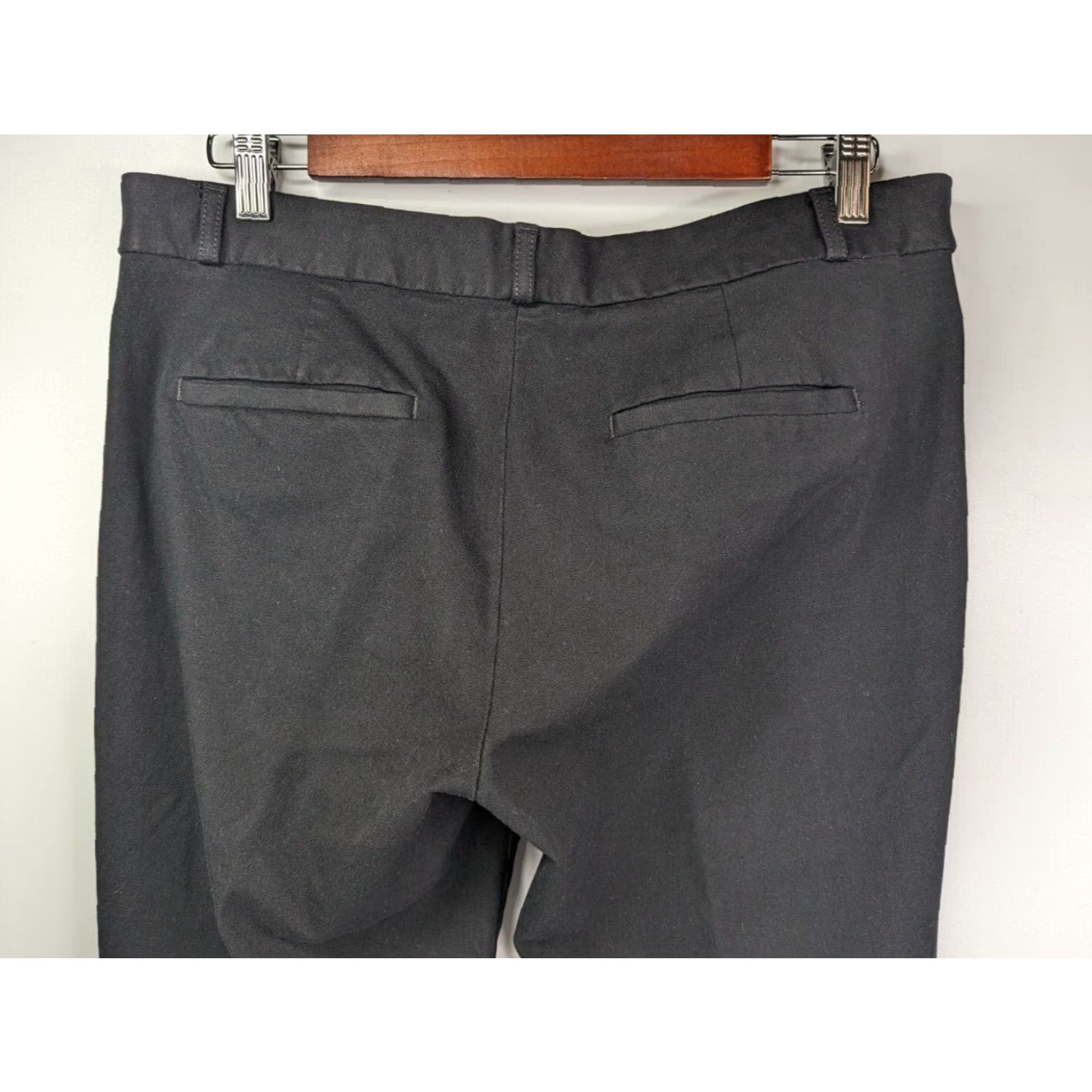 Banana Republic Banana Republic Sloan Dress Pants Women's Size 10 Black Straight Leg Flat Front Zip Size 32" / US 10 / IT 46 - 5 Thumbnail