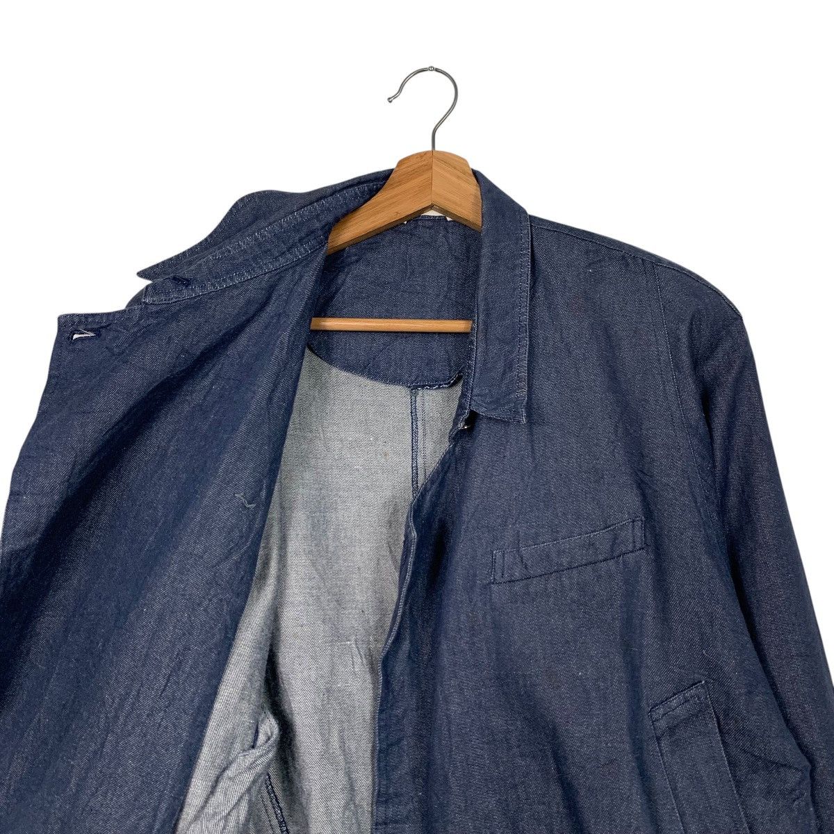 Japanese Brand ADVANCE & ADVENTURES Blue Denim Casual Jacket #1664-C74 Size M / US 6-8 / IT 42-44 - 10 Thumbnail