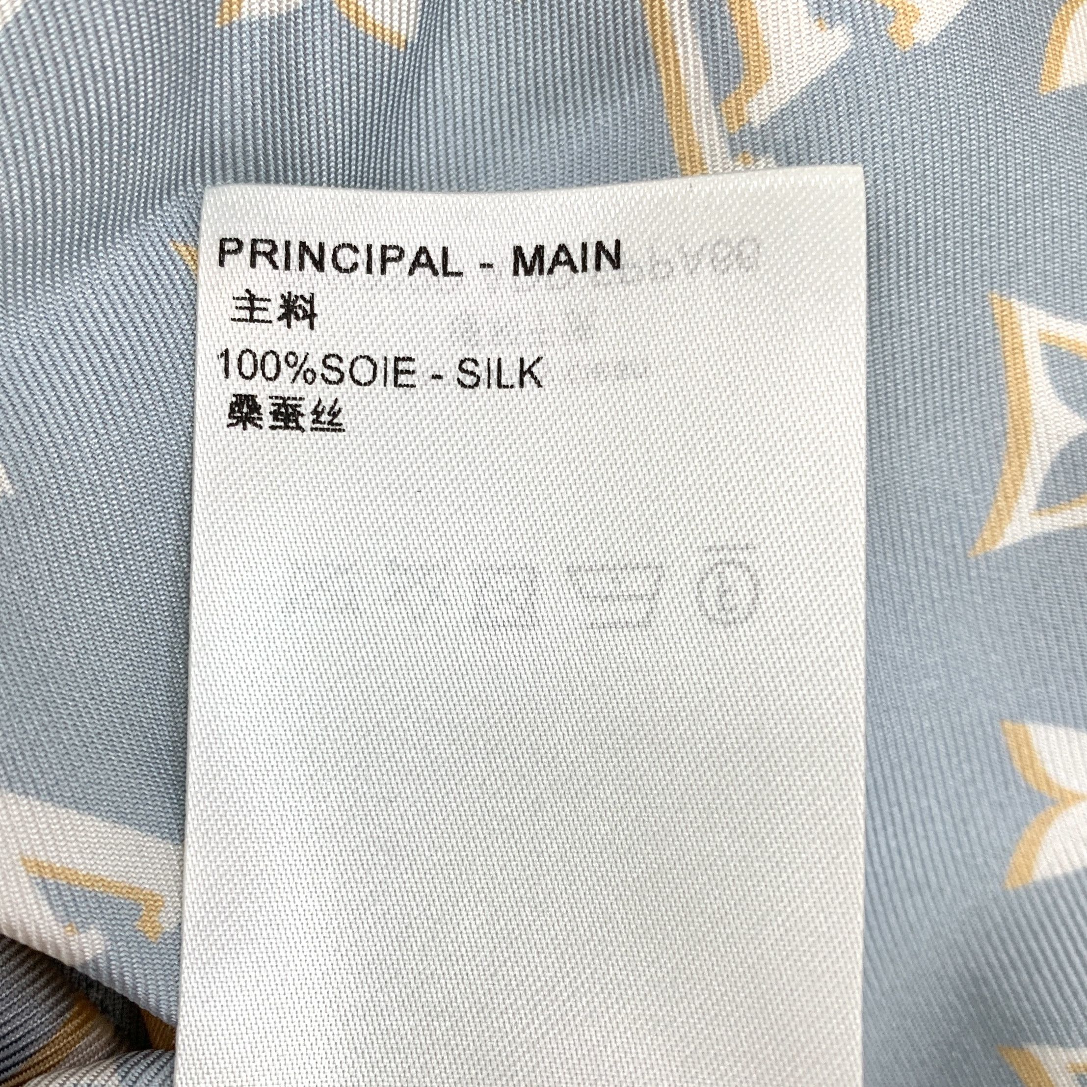 Louis Vuitton Louis Vuitton Shorts – Blue Monogram Stripe Silk (Size 38) Size 38" / US 16 / IT 52 - 4 Thumbnail