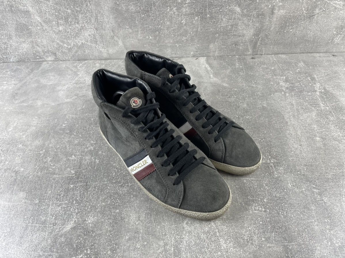 Moncler Moncler Vintage Suede Mid-Top Sneakers Dark Gray Size US 7 / EU 40 - 3 Thumbnail