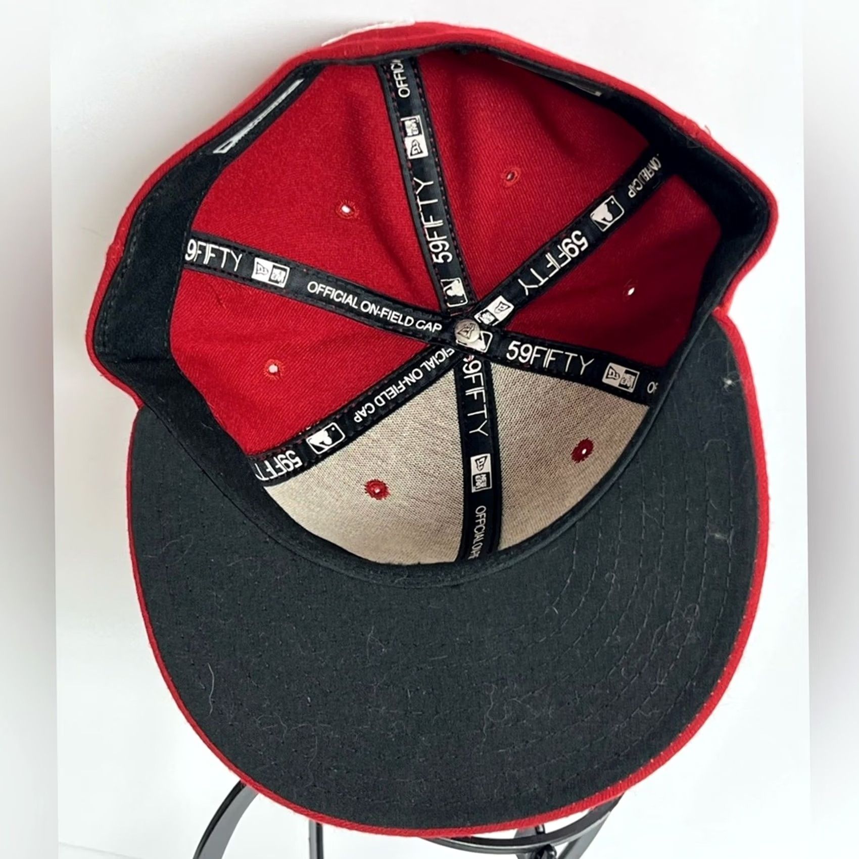 New Era Houston Astros New Era 59FIFTY MLB On Field Brick Fitted Cap Hat 7 1/8 Mens Red Size ONE SIZE - 5 Thumbnail