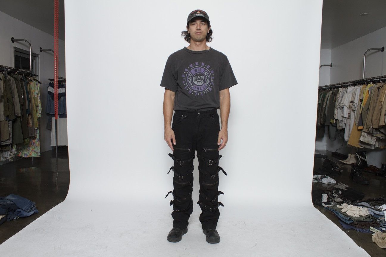 Japanese Brand BLACK TECHNICAL BONDAGE STRAP PANTS BY QUEEN OF DARKNESS Size US 34 / EU 50 - 3 Thumbnail
