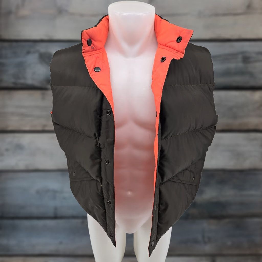 Vintage Vintage Comfy Vest Men L Reversible Brown Orange Goose Down Snap Puffer 80s Outdoor Size US L / EU 52-54 / 3 - 1 Thumbnail