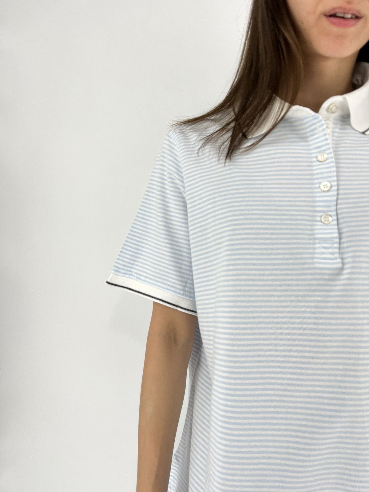 Bogner Bogner Premium Women’s Short Sleeve Striped Polo Shirt Size XXL / US 16-18 / IT 52-54 - 4 Thumbnail