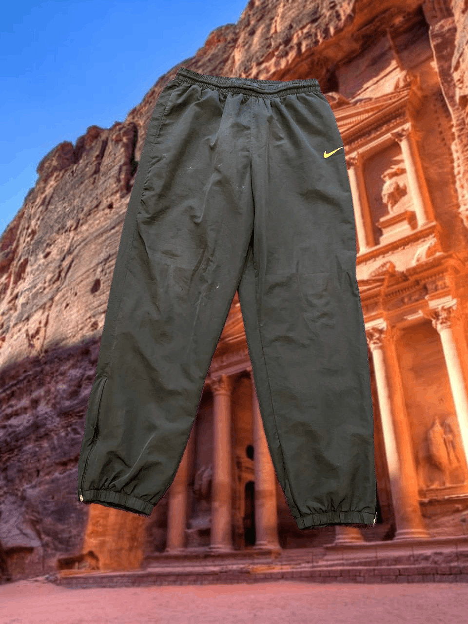 Nike Vintage Casual pants black NIKE logo crazy Y2K Size US 34 / EU 50 - 1 Thumbnail