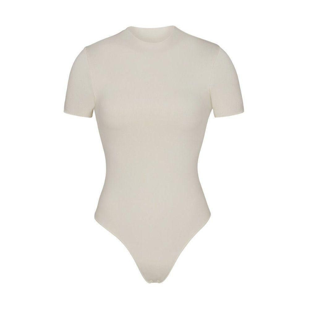 Designer Ct280a Skims Essential T-Shirt Thong Bodysuit Bone Xxs/Xs Size XS / US 0-2 / IT 36-38 - 1 Thumbnail